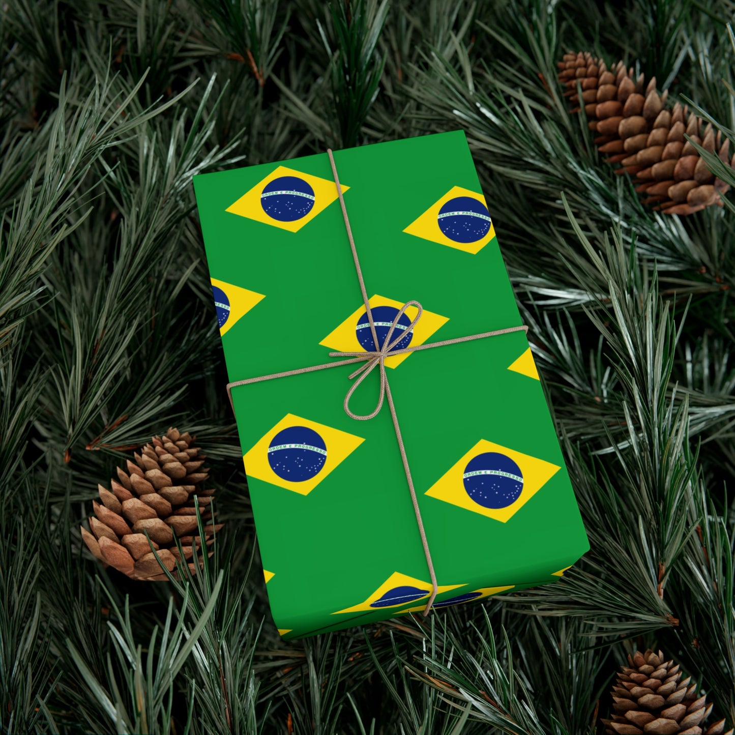 Brazilian Flag Gift Wrap