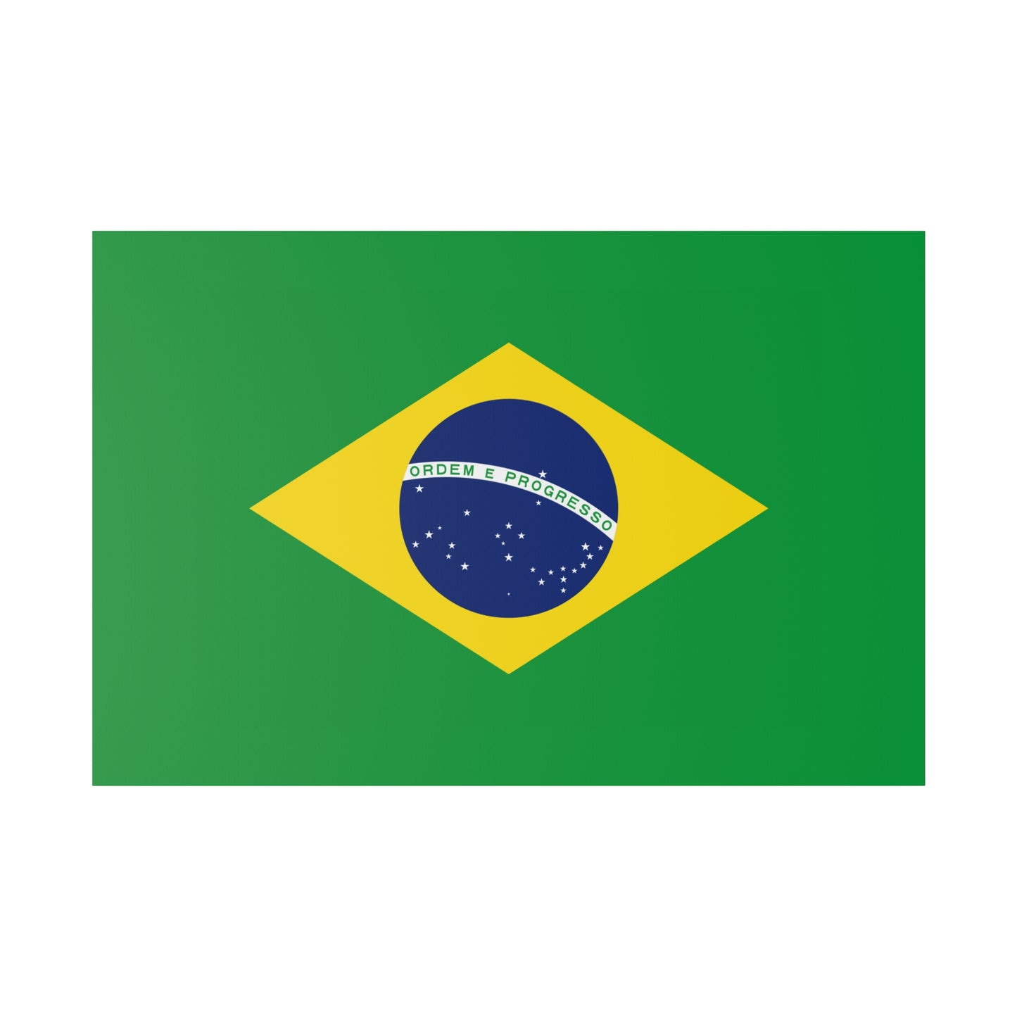 Brazilian Flag Matte Canvas, Stretched, 0.75"