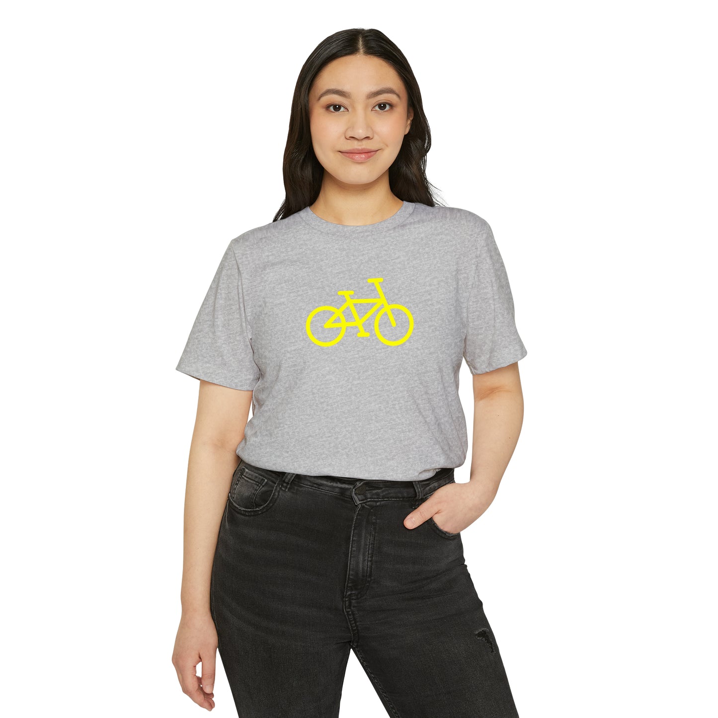 BIKE Unisex Recycled Organic T-Shirt, Gold Print