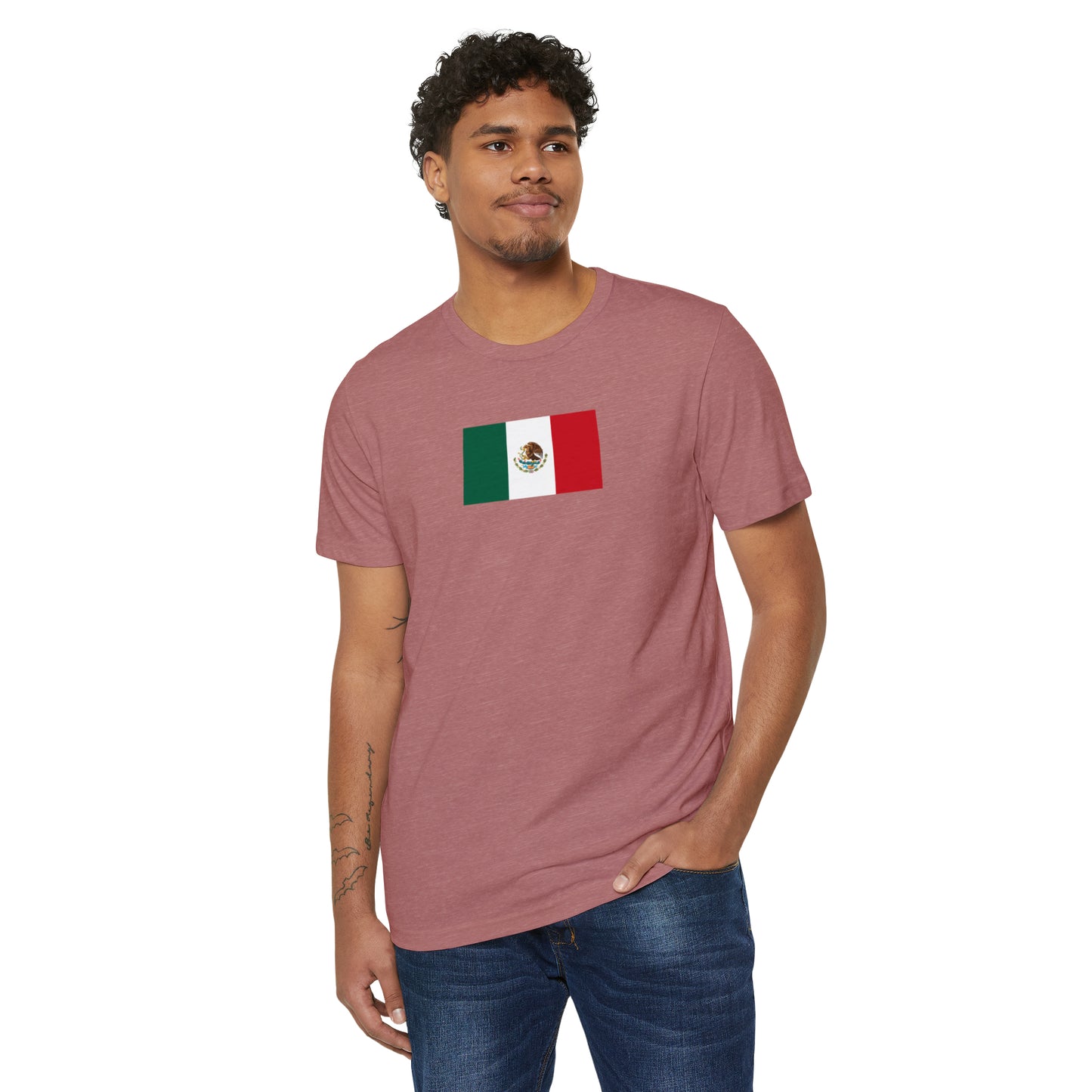 Mexican Flag, Unisex Recycled Organic T-Shirt