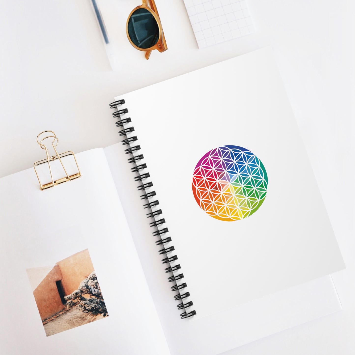 Flower of Life, Spiral Notebook, Ruled Line