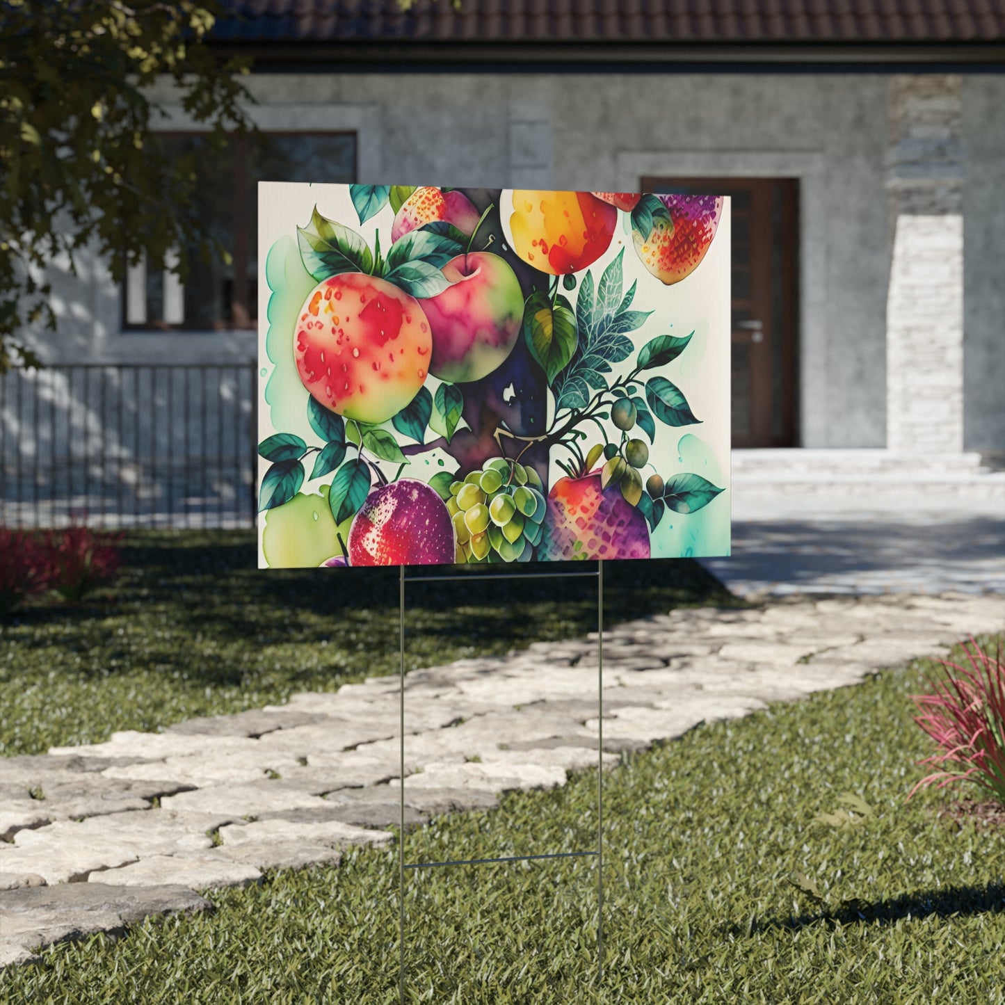 Fruit Watercolor Yard Sign