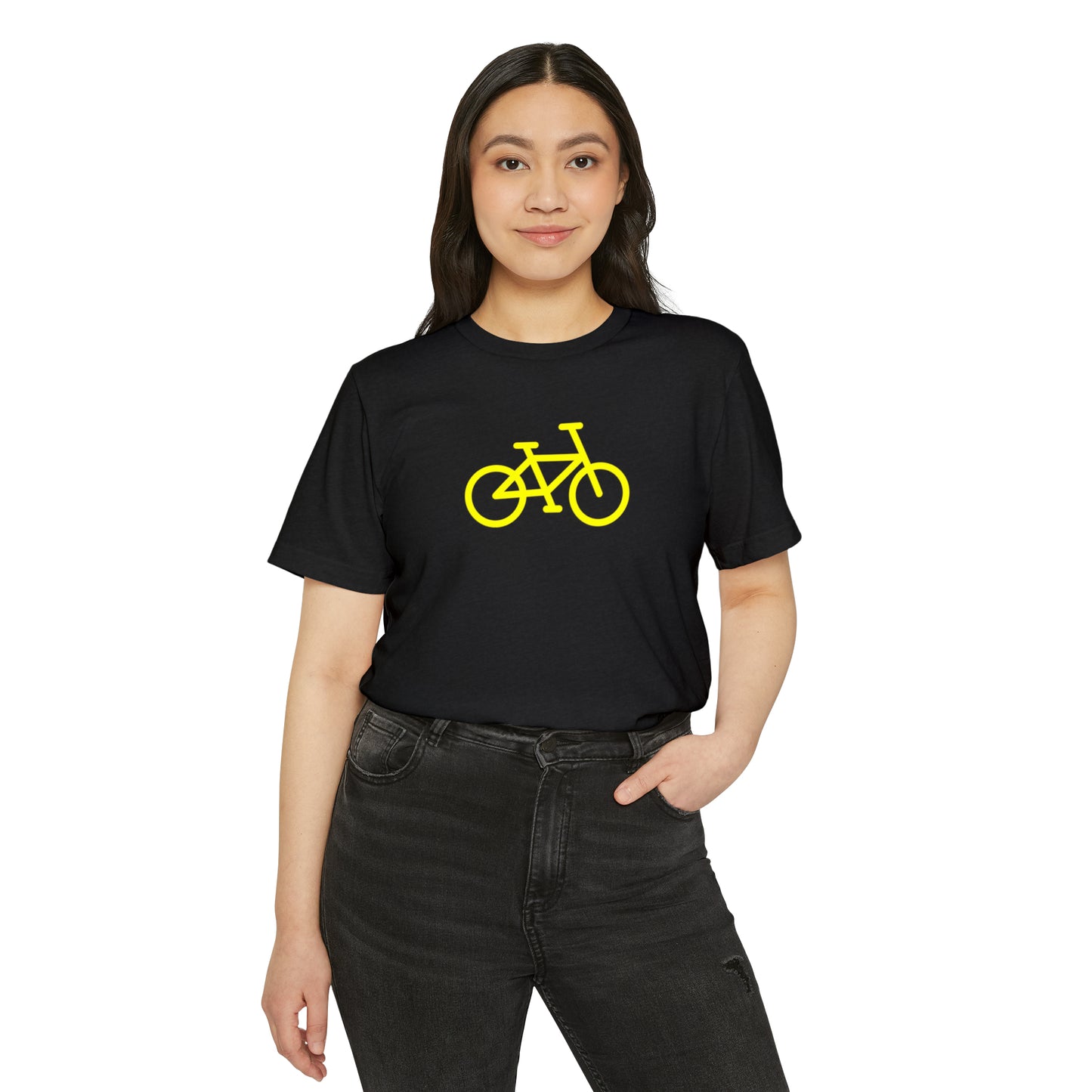 BIKE Unisex Recycled Organic T-Shirt, Gold Print