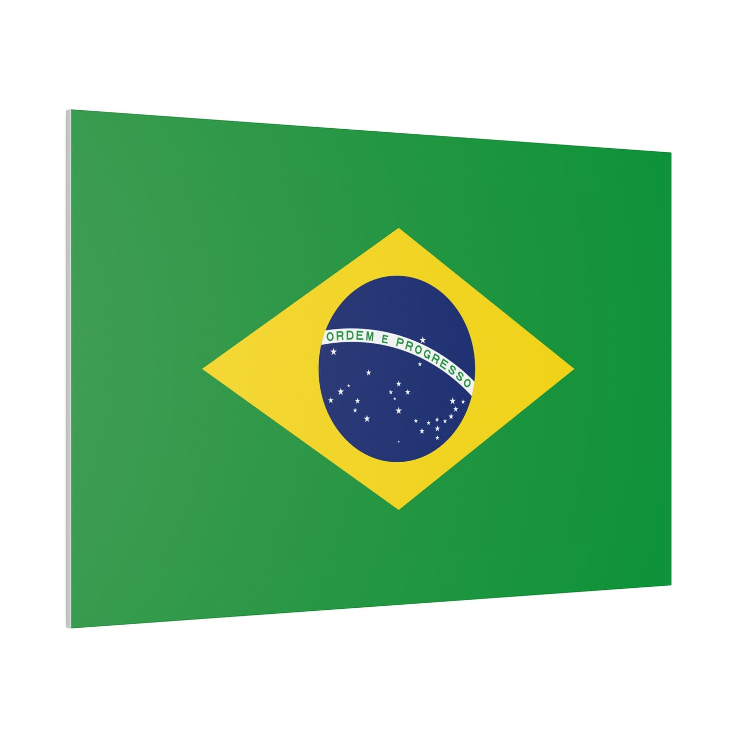 Brazilian Flag Matte Canvas, Stretched, 0.75"