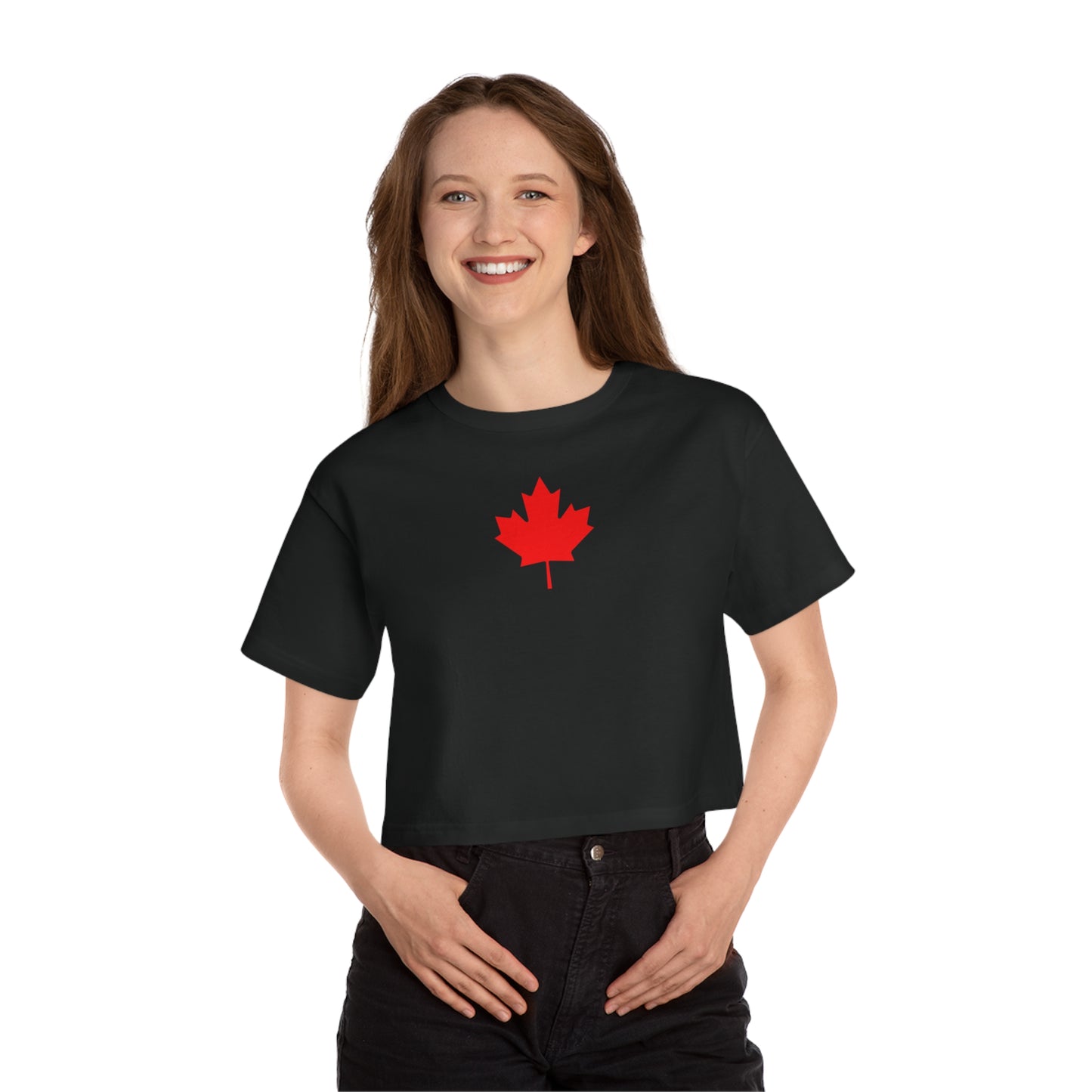 Canadian Maple Leaf, Champion Women's Heritage Cropped T-Shirt