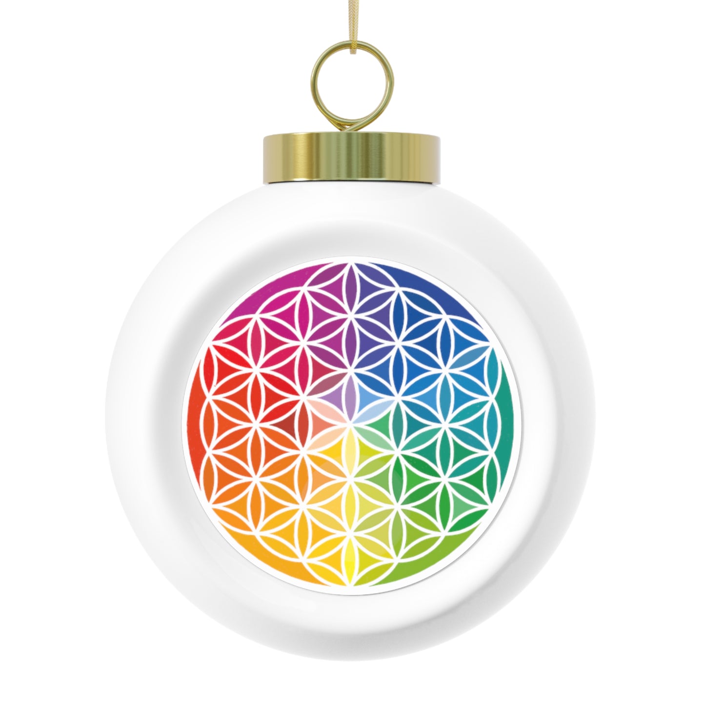 Flower of Life, Sacred Geometry, Christmas Ball Ornament