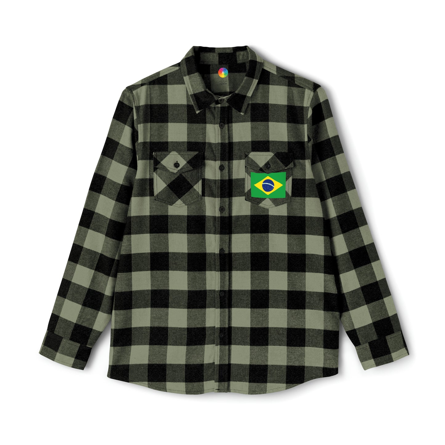 Brazilian Flag, Unisex Flannel Shirt