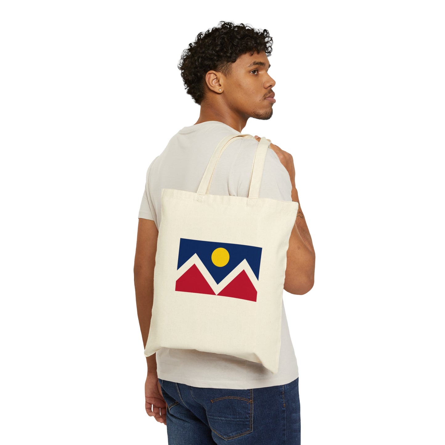 Denver Flag, Cotton Canvas Tote Bag