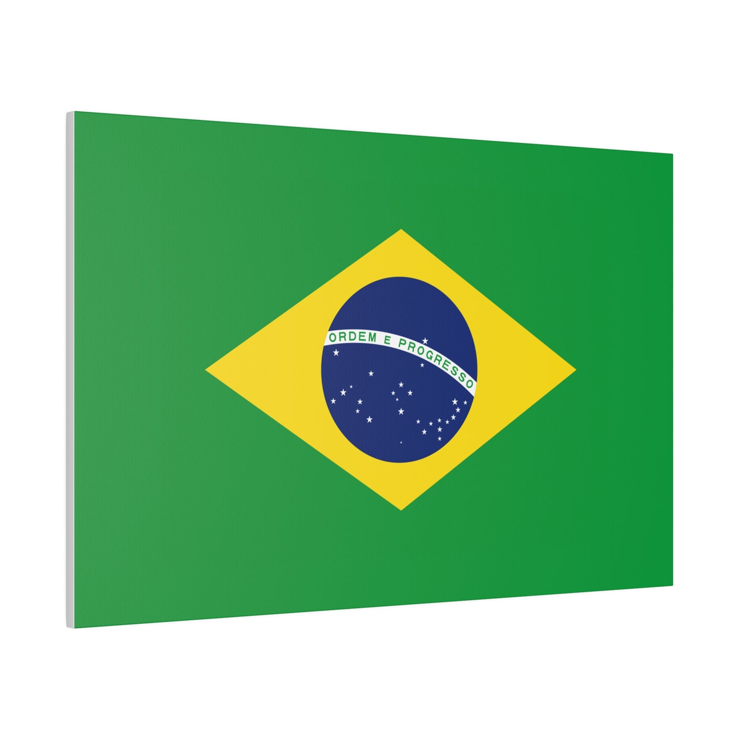 Brazilian Flag Matte Canvas, Stretched, 0.75"