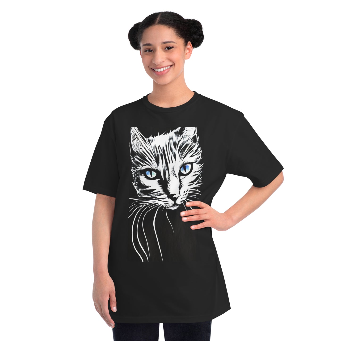 Cat Shirt, Organic Unisex Classic T-Shirt, Black