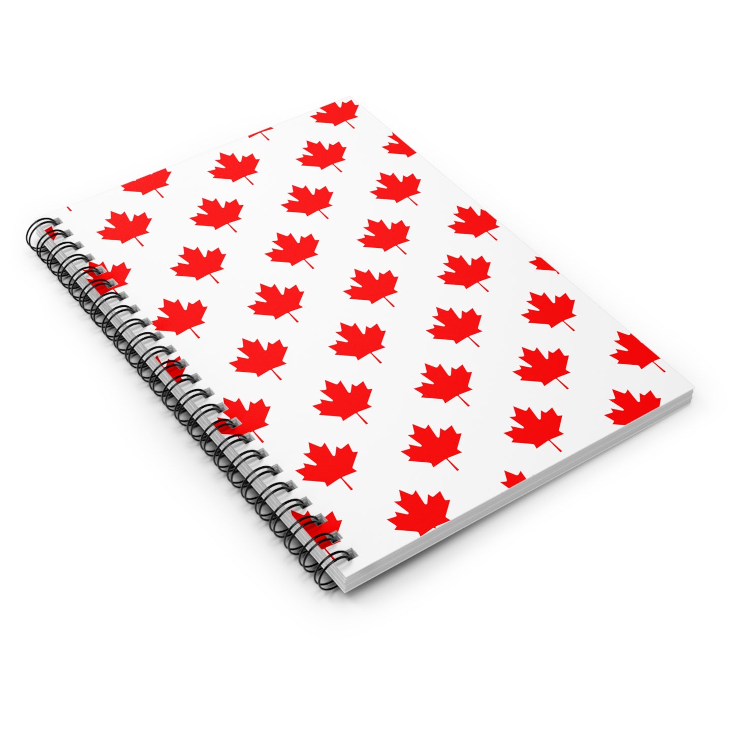 Canadian Maple Leaf, Spiral Notebook, Ruled Line