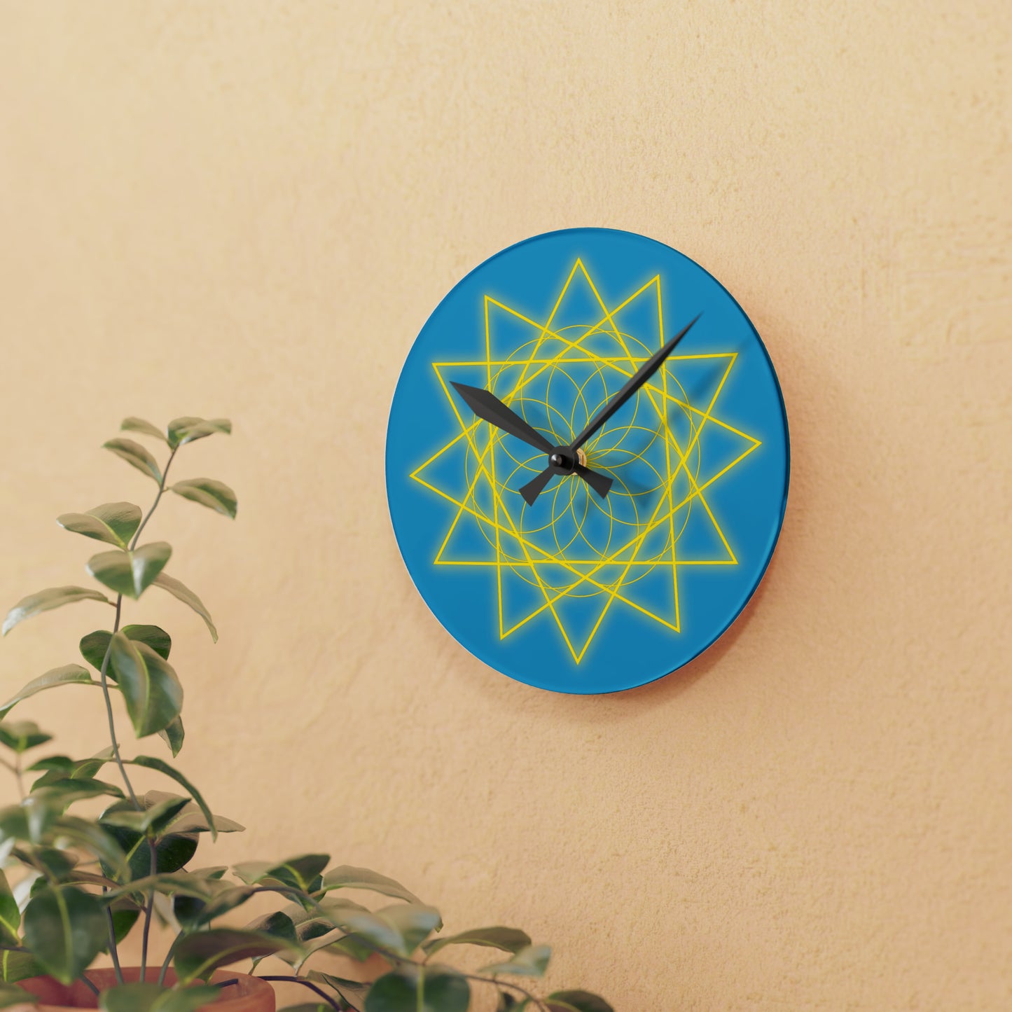 Sacred Geometry Acrylic Wall Clock
