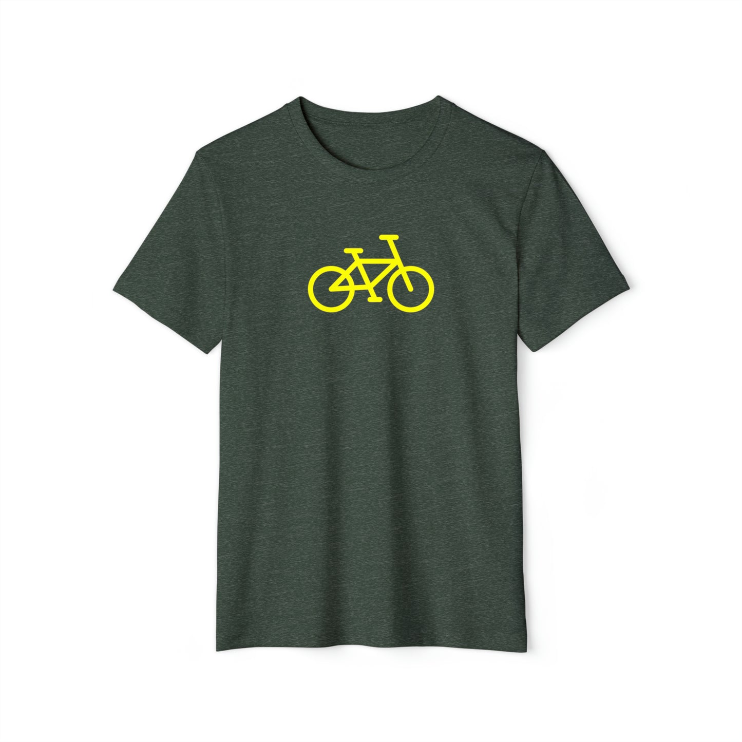 BIKE Unisex Recycled Organic T-Shirt, Gold Print
