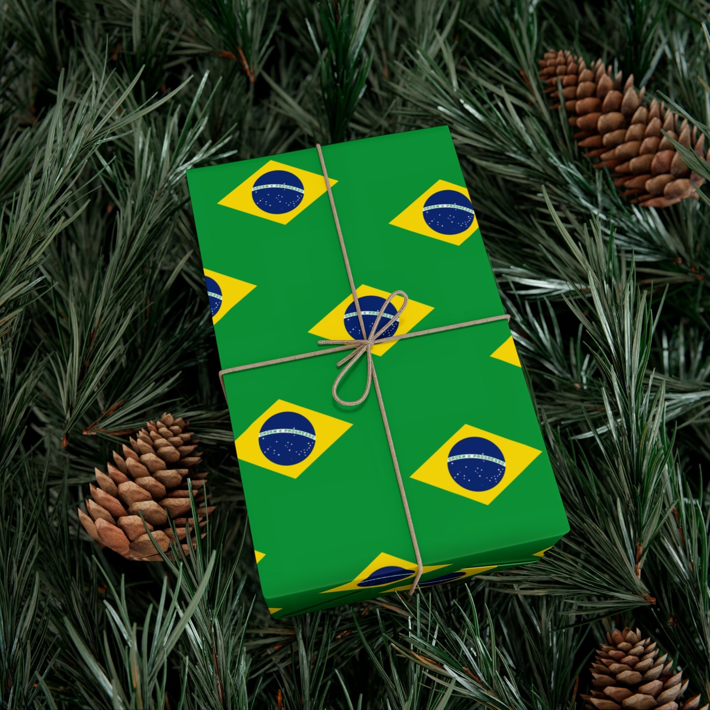 Brazilian Flag Gift Wrap