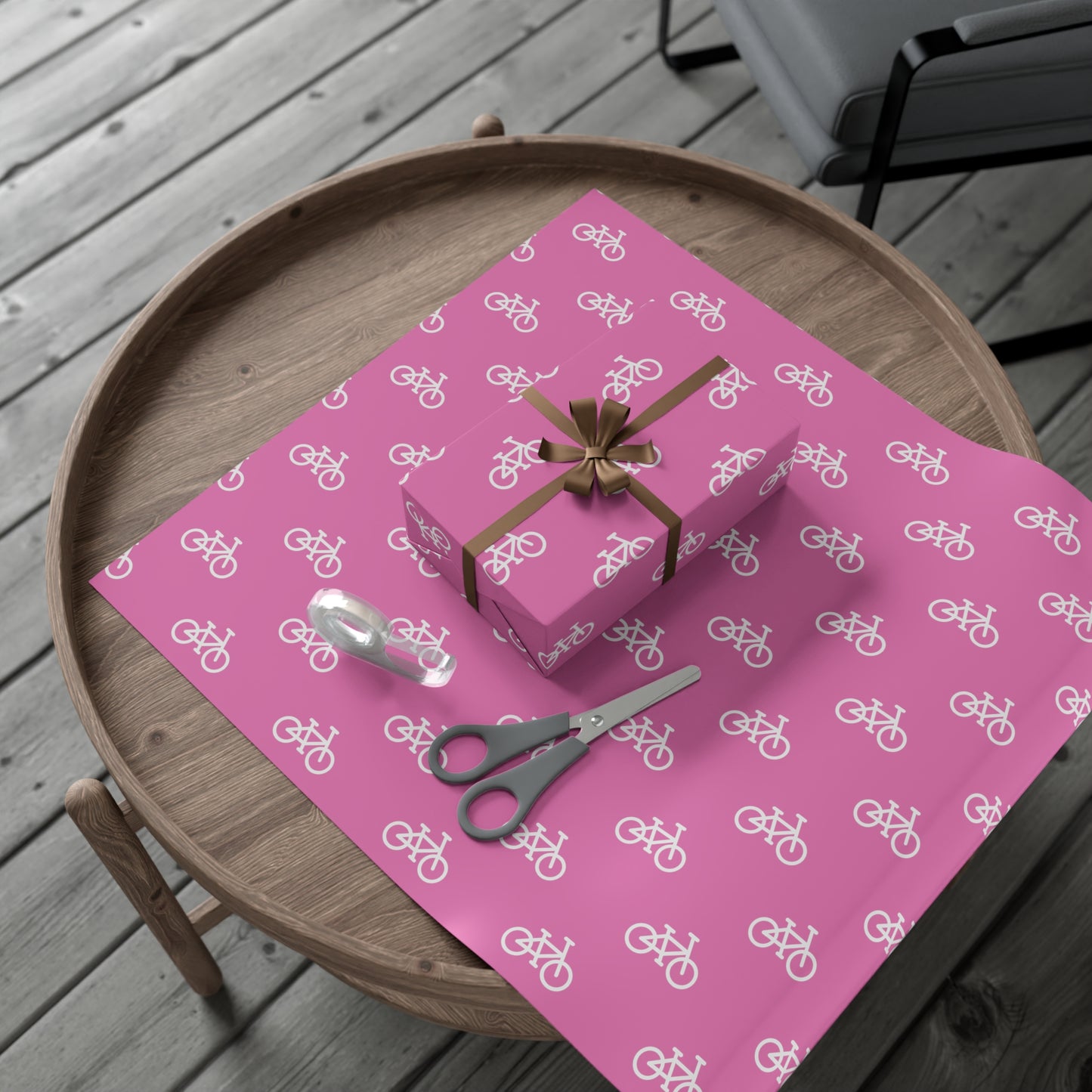 BIKE Gift Wrap Paper, Pink