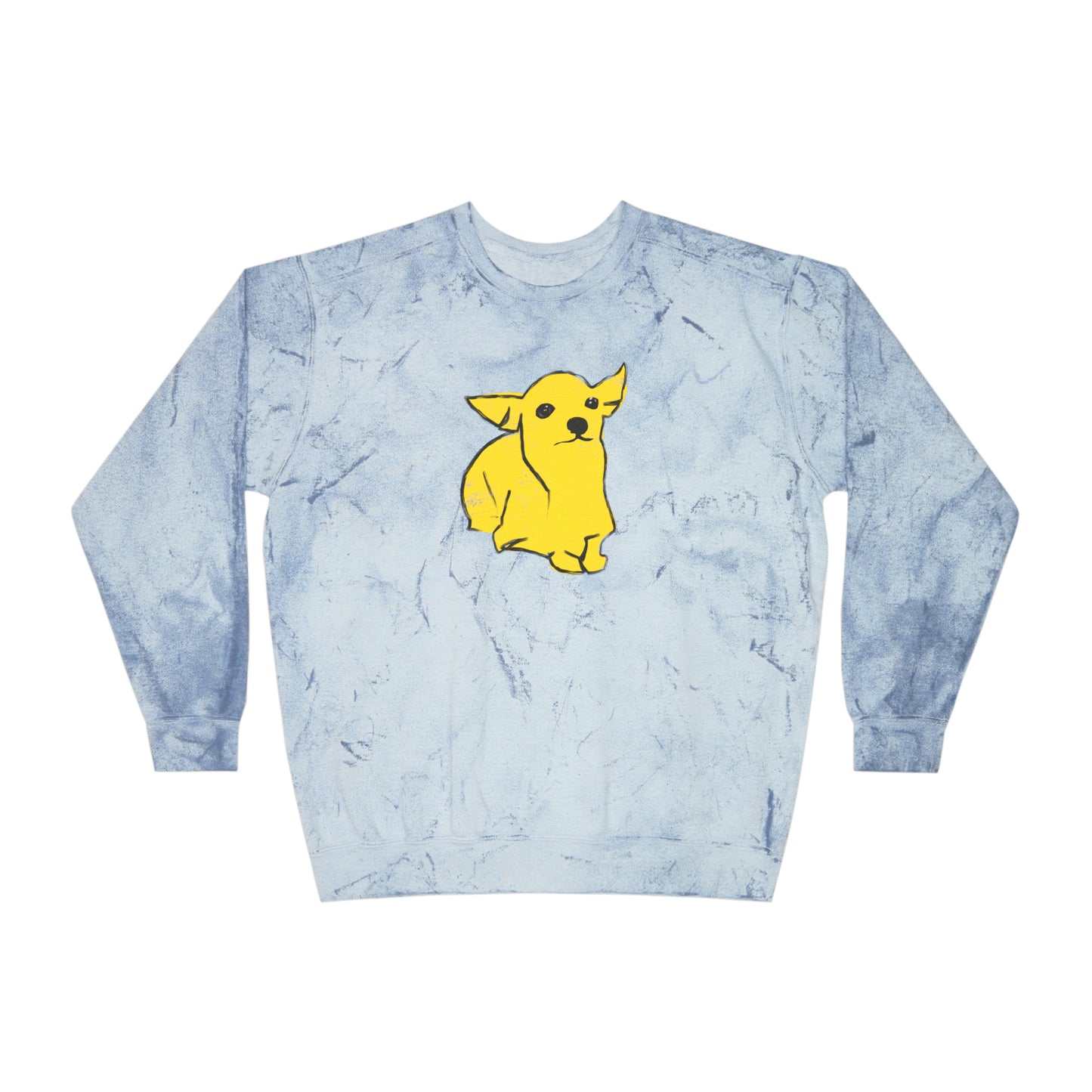 Chaco the Chihuahua, Unisex Color Blast Crewneck Sweatshirt
