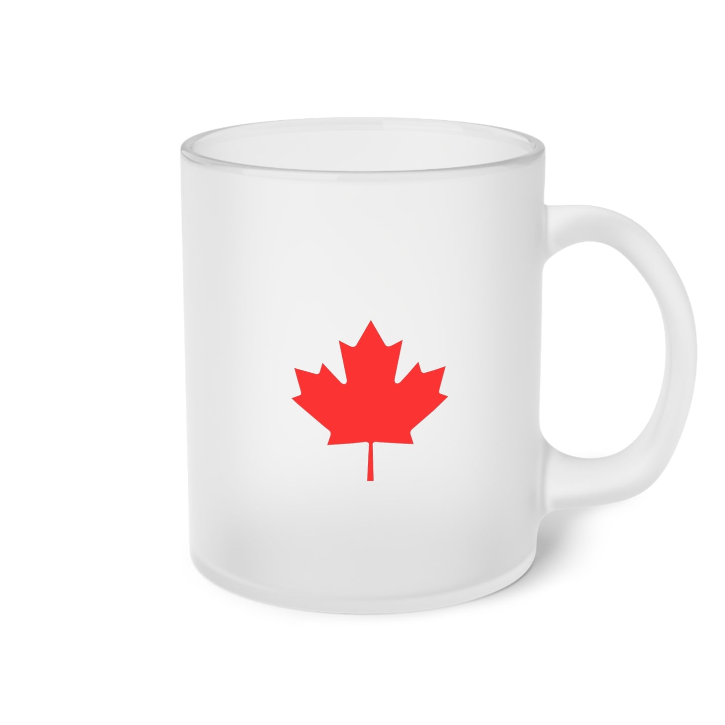 Canadian Maple Leaf, Frosted Glass Mug