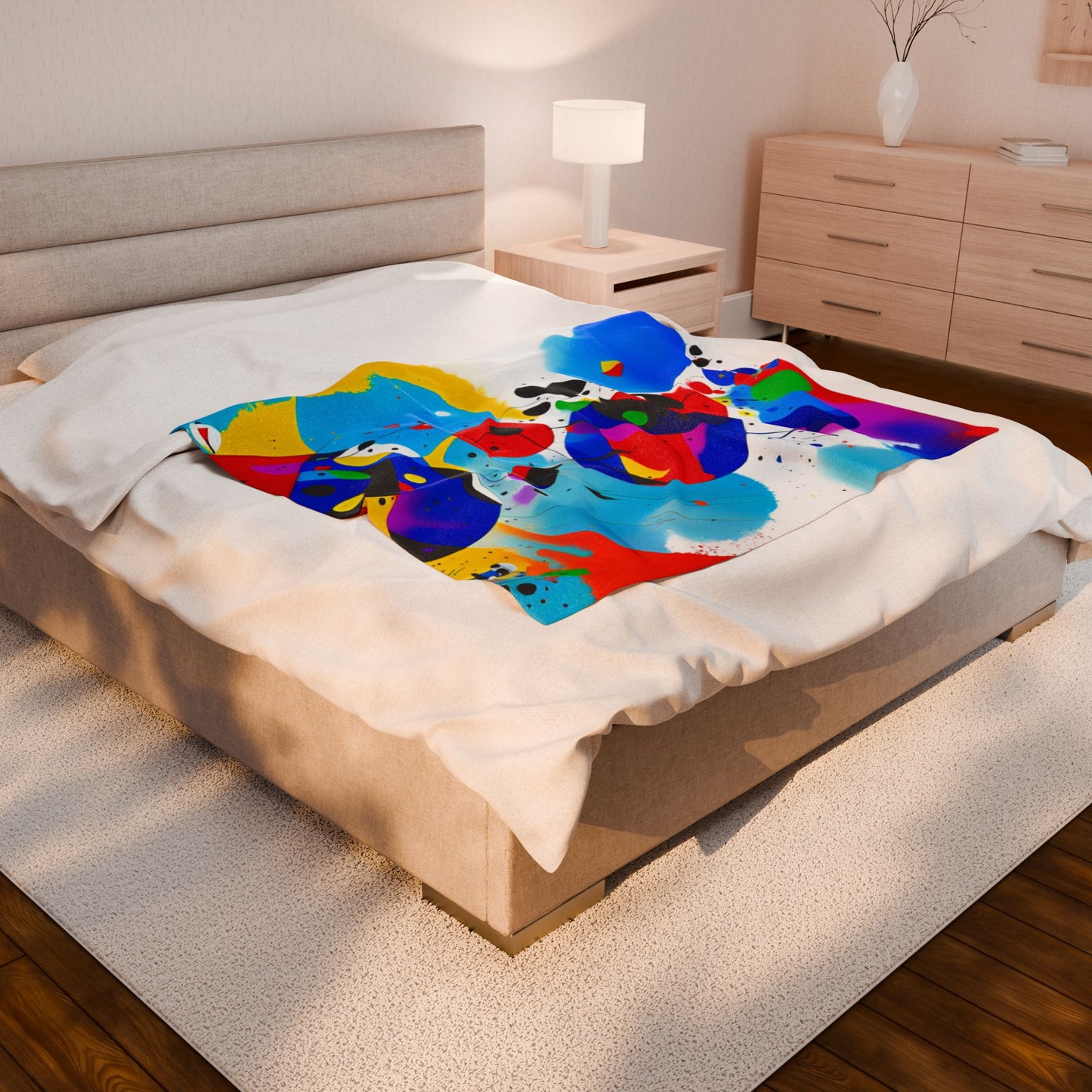Velveteen Plush Blanket, Inspired by Miro