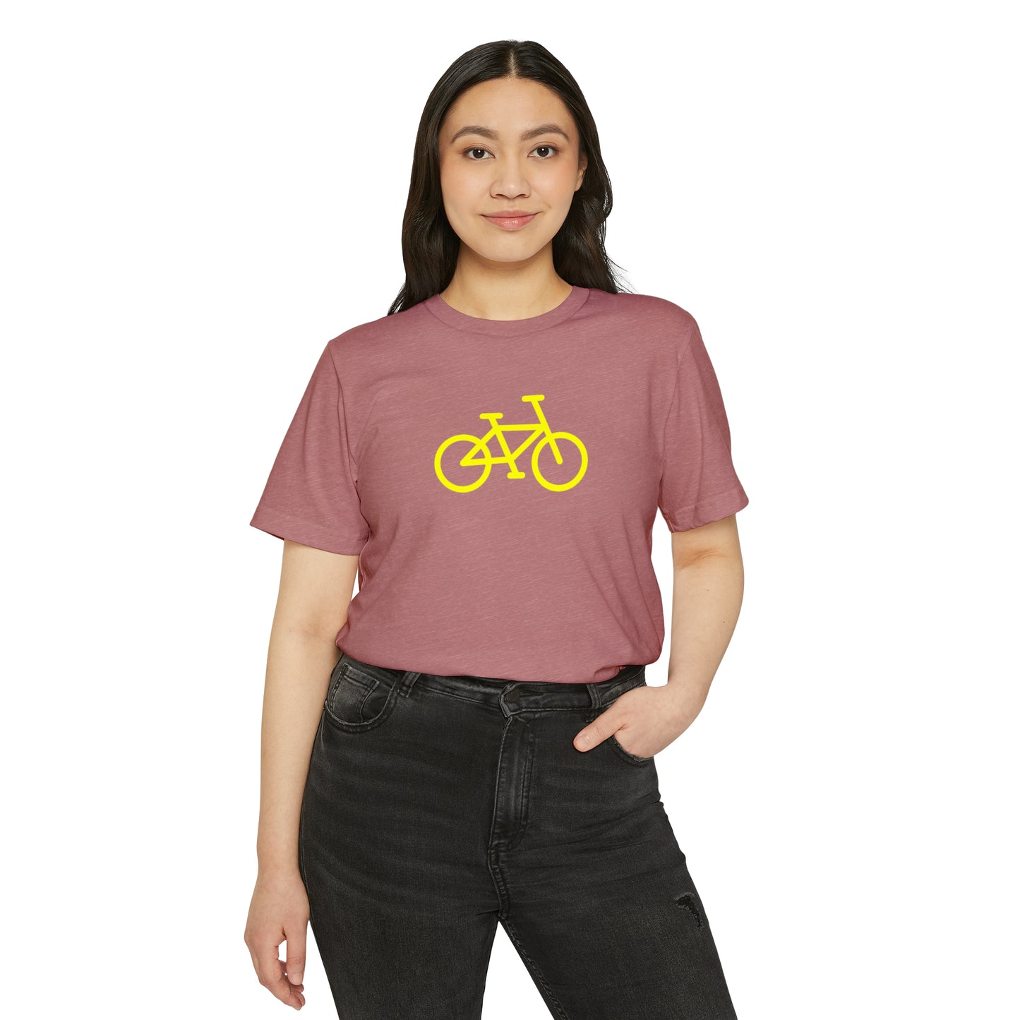 BIKE Unisex Recycled Organic T-Shirt, Gold Print