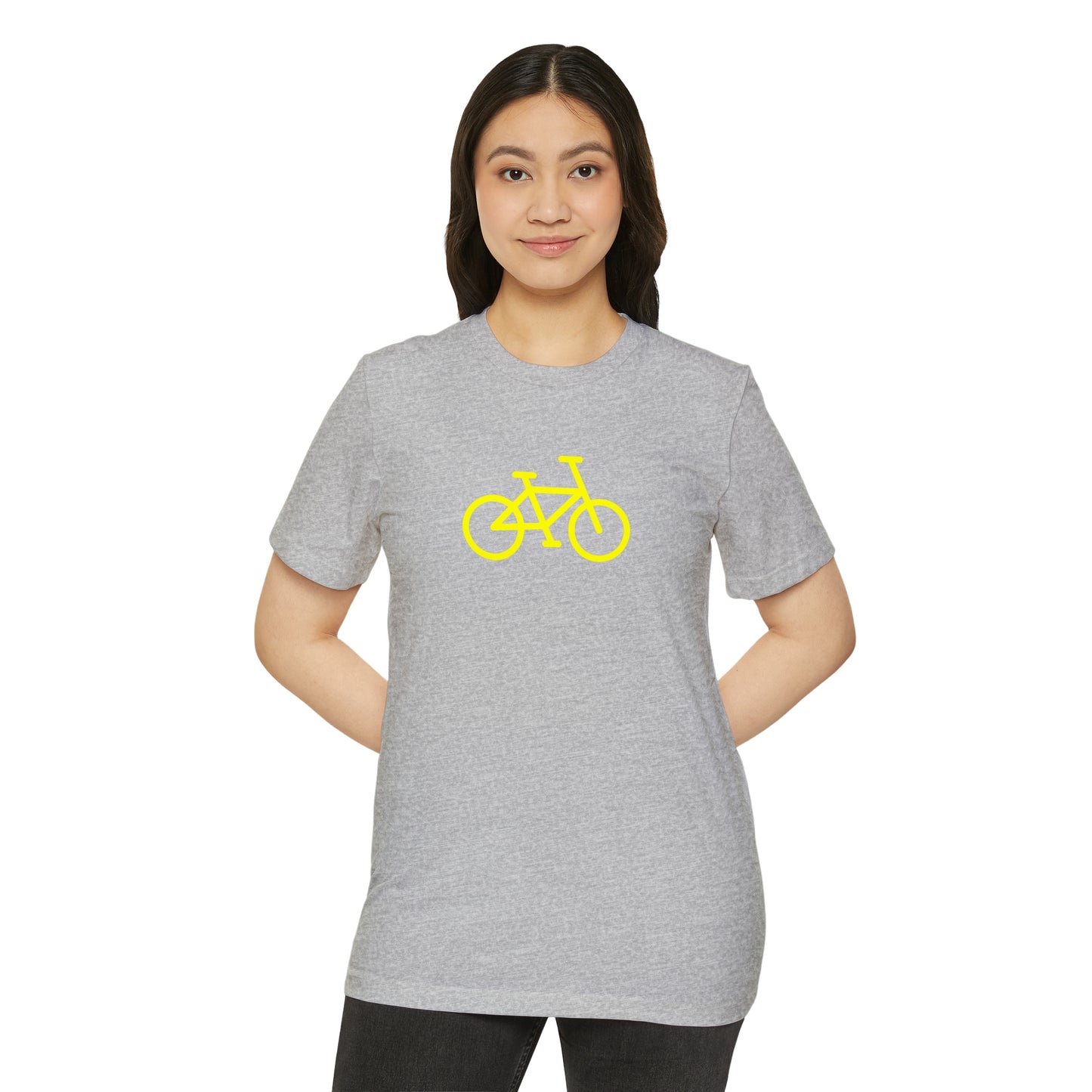 BIKE Unisex Recycled Organic T-Shirt, Gold Print