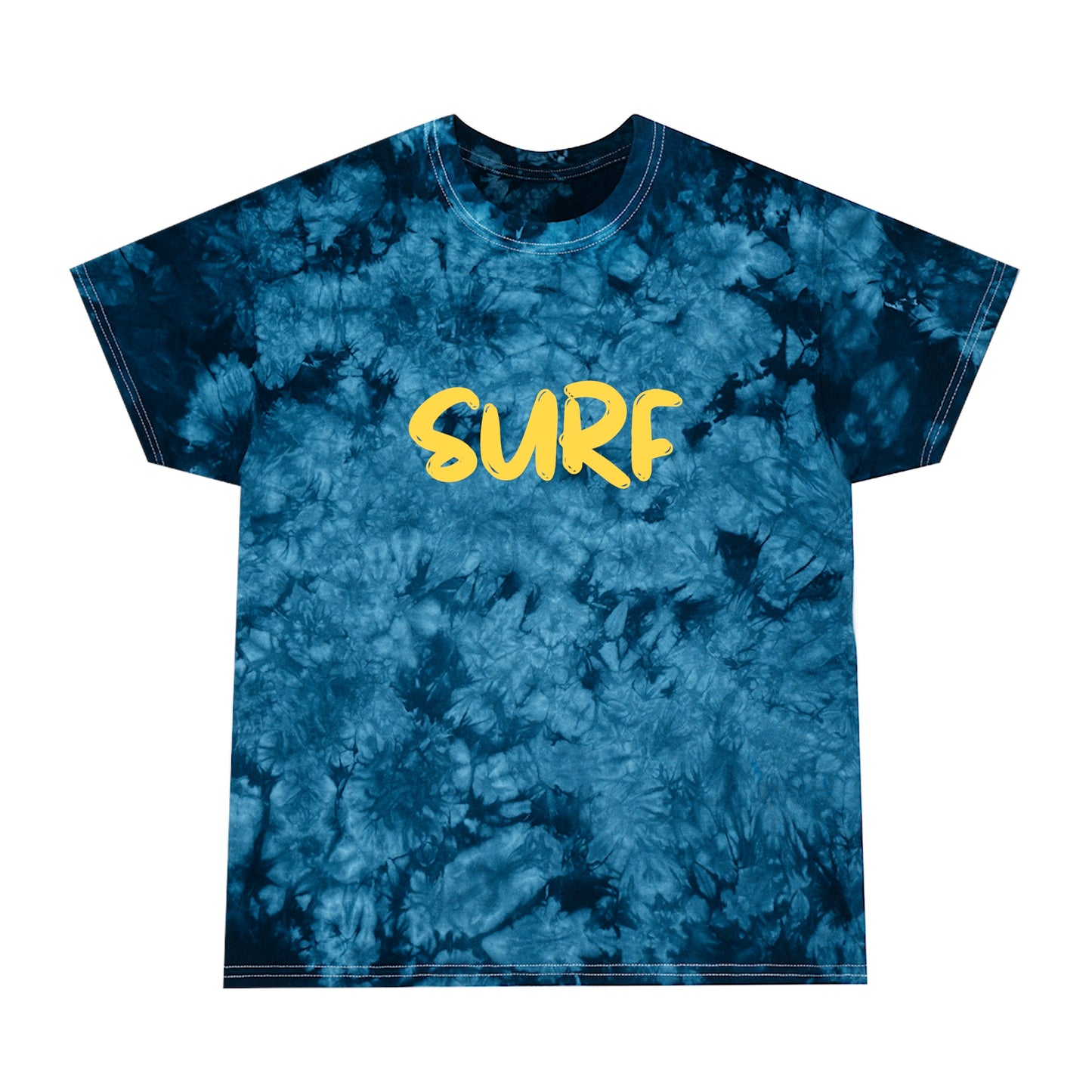 SURF Tie-Dye Tee, Crystal, Gold Script
