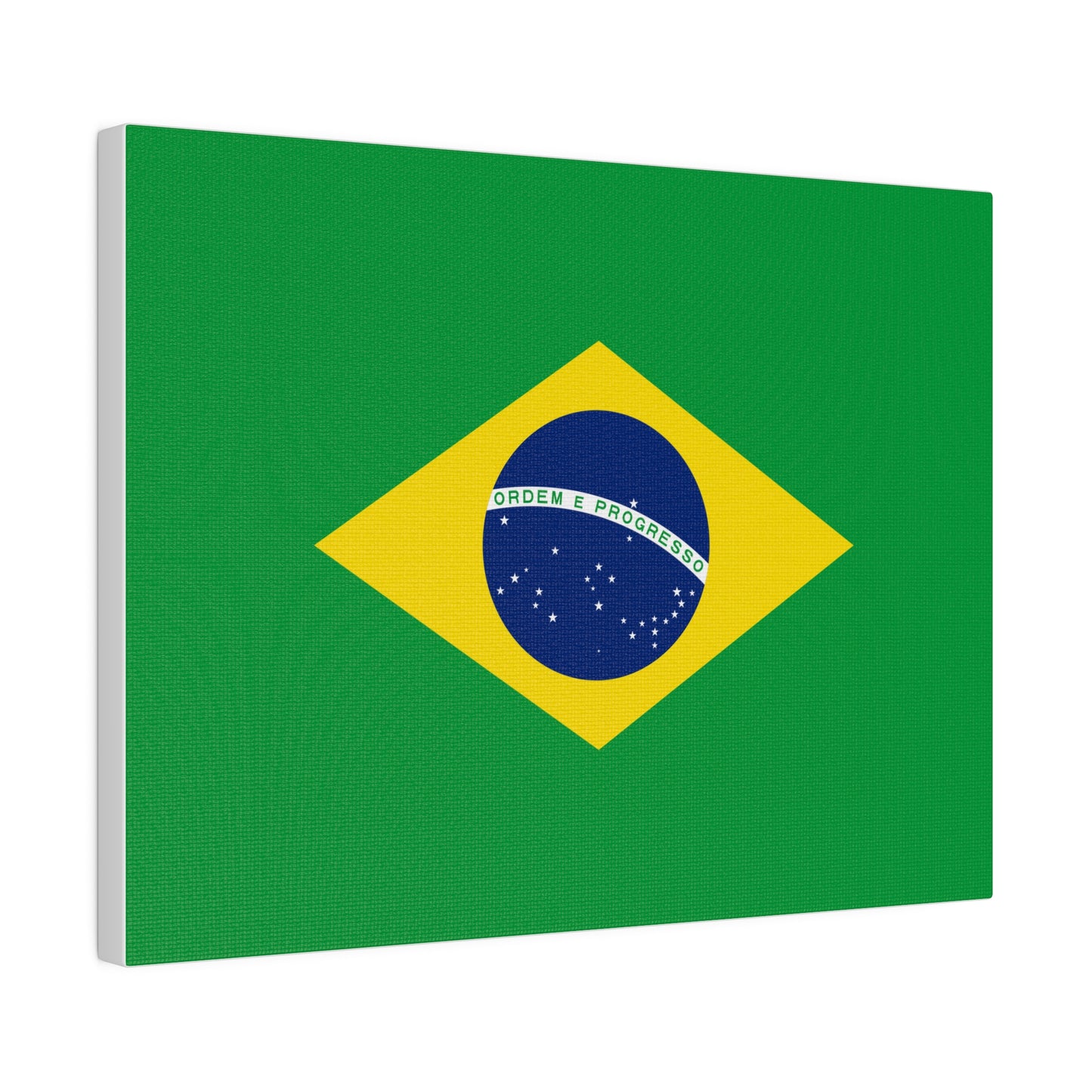 Brazilian Flag Matte Canvas, Stretched, 0.75"