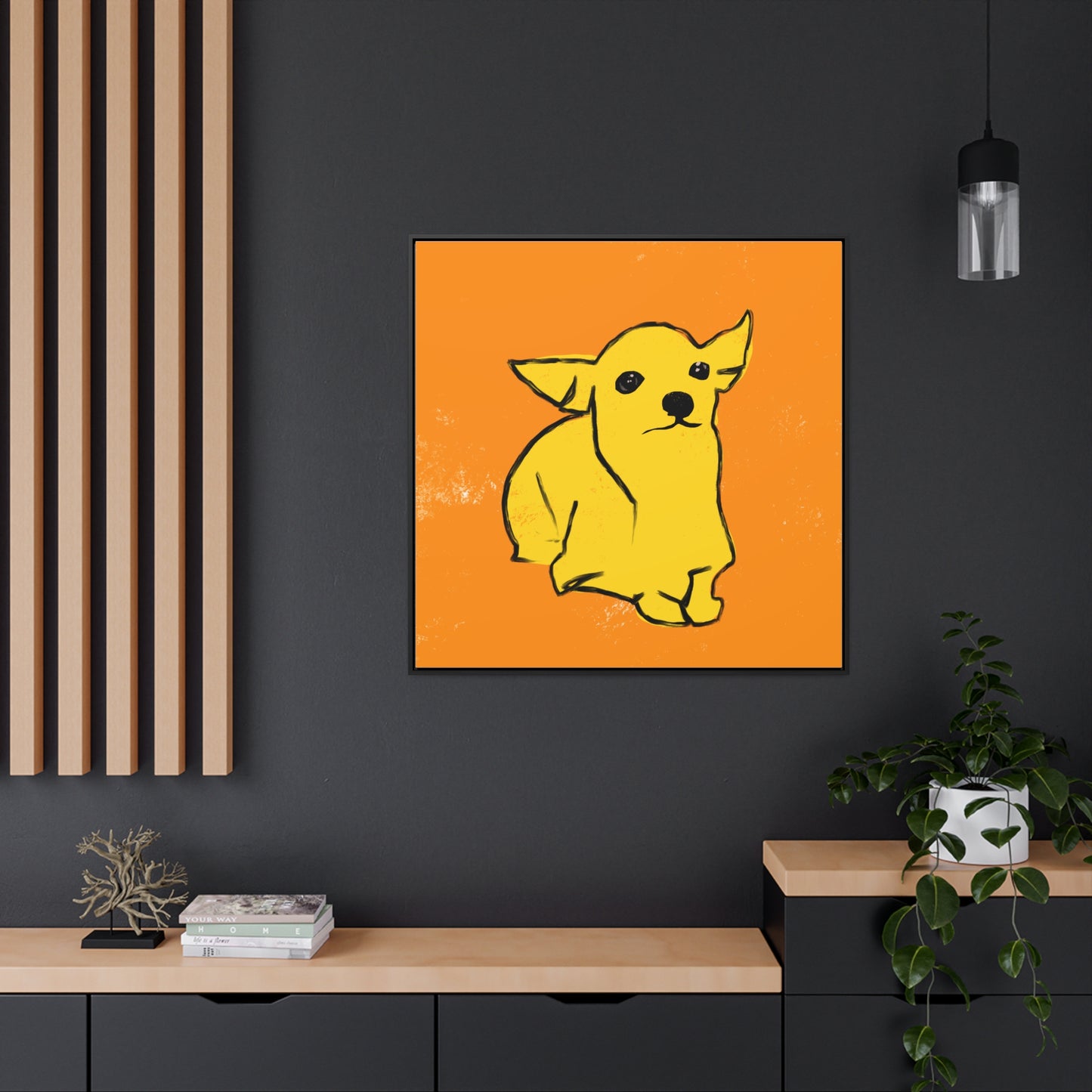 Chihuahua, Square Framed Premium Gallery Wrap Canvas