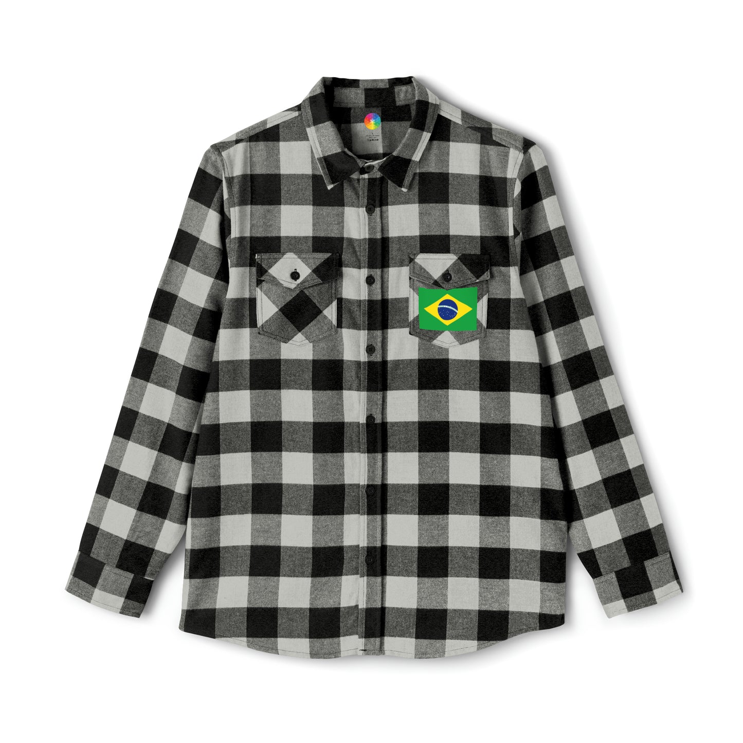 Brazilian Flag, Unisex Flannel Shirt
