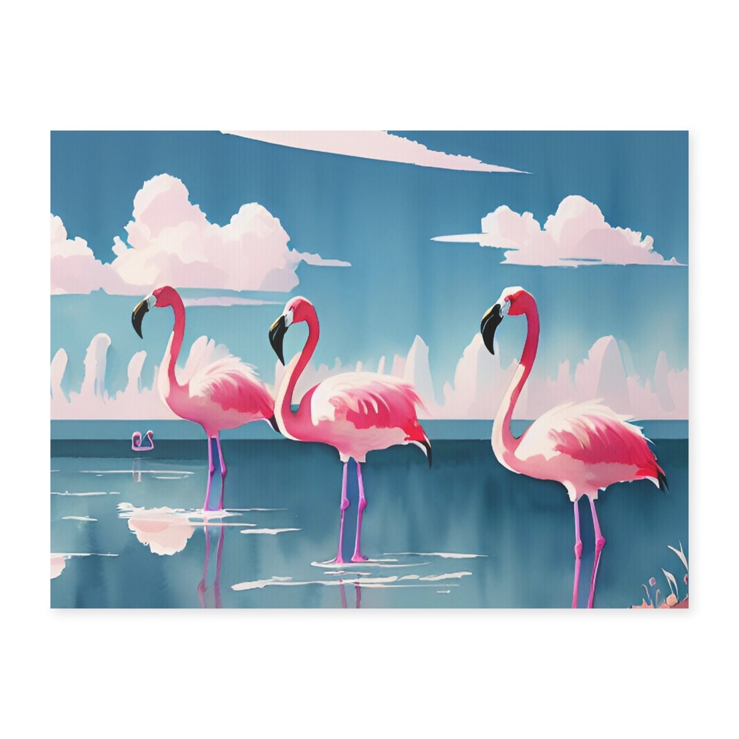 Flamingos Yard Sign