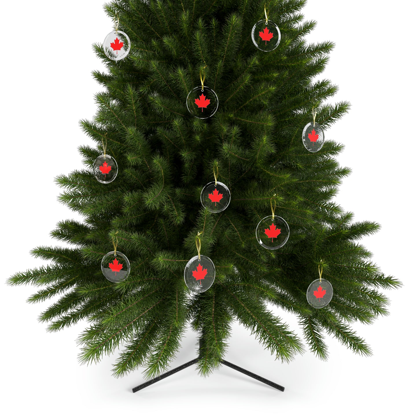 Glass Ornament Bundles, Canadian Maple Leaf