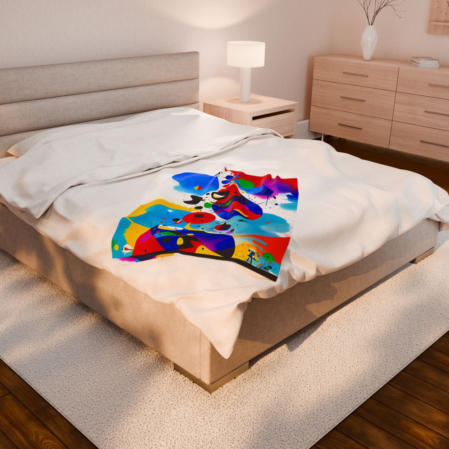 Velveteen Plush Blanket, Inspired by Miro