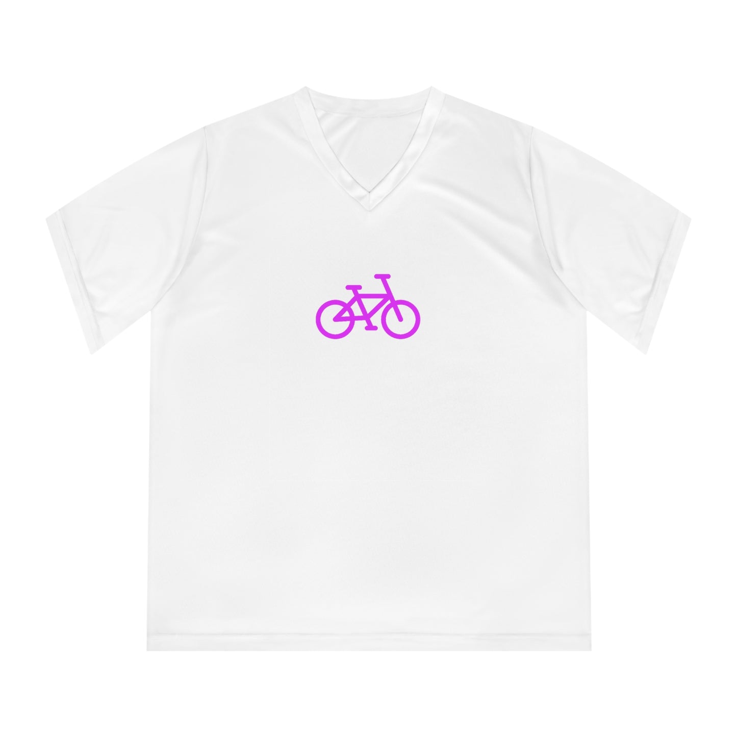 BIKE Women's Performance V-Neck T-Shirt, Pink Print