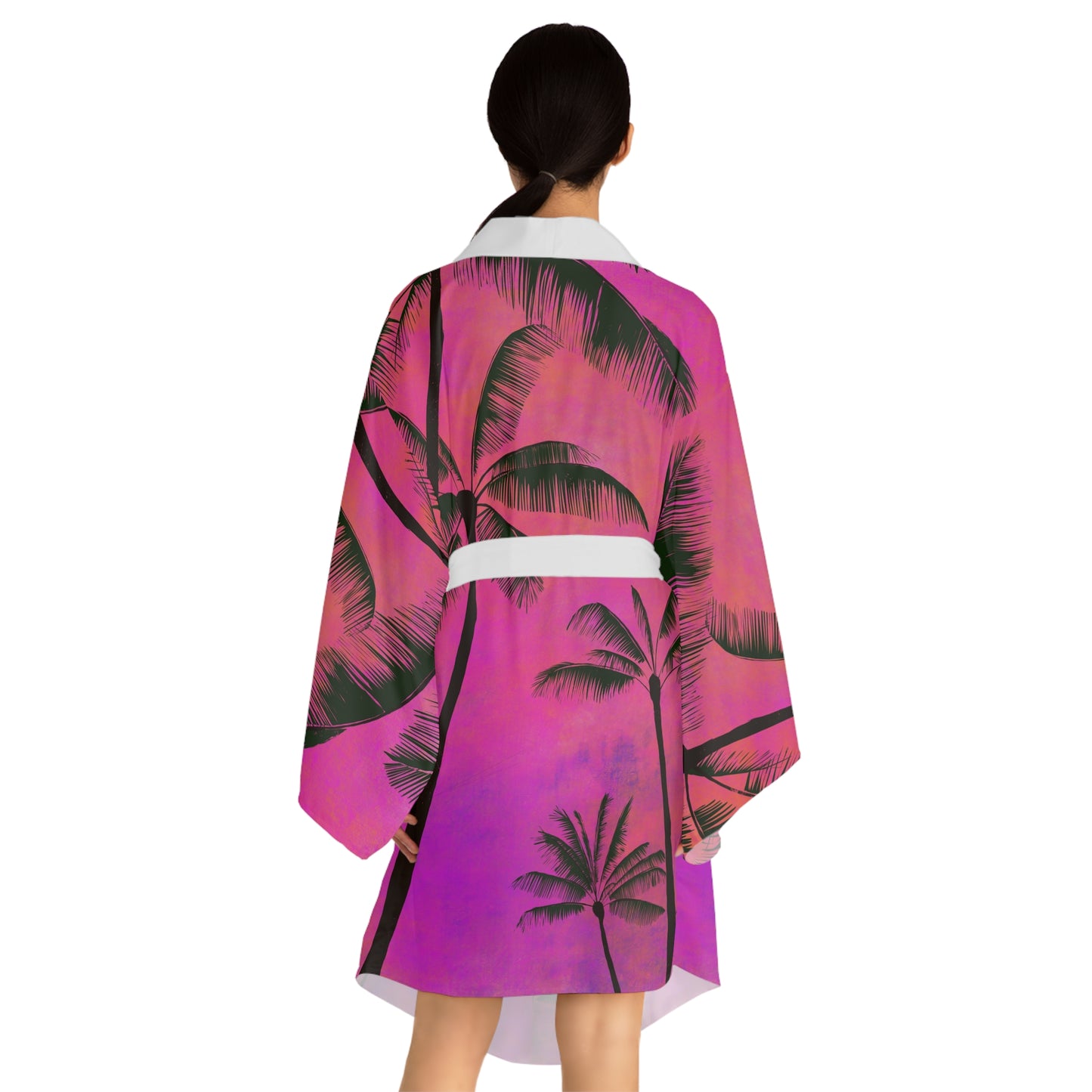 Tropical Long Sleeve Kimono Robe