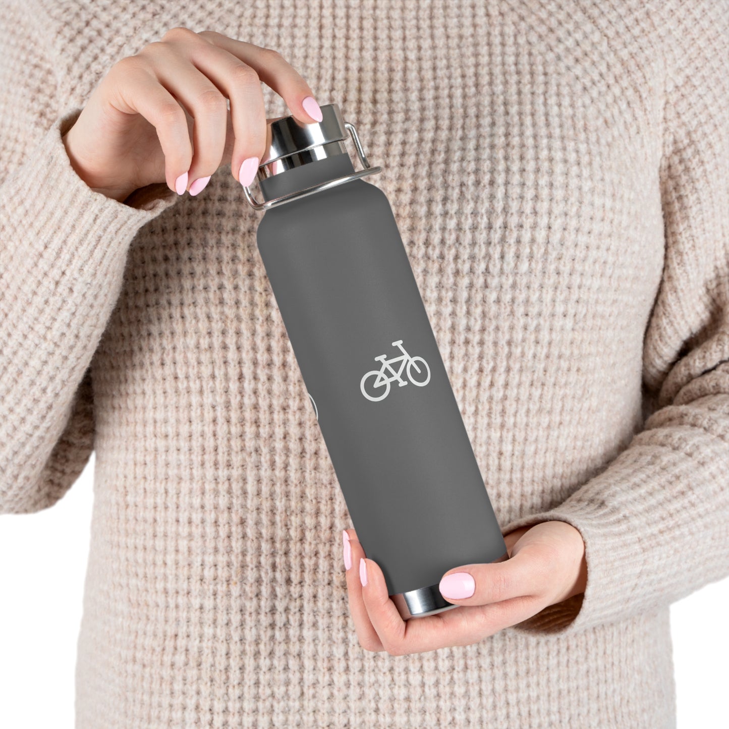BIKE Copper Vacuum Insulated Bottle, 22oz