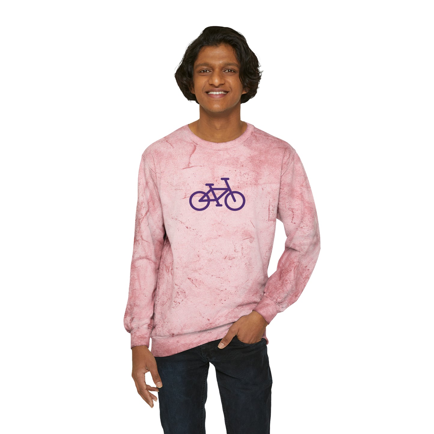 BIKE Unisex Color Blast Crewneck Sweatshirt