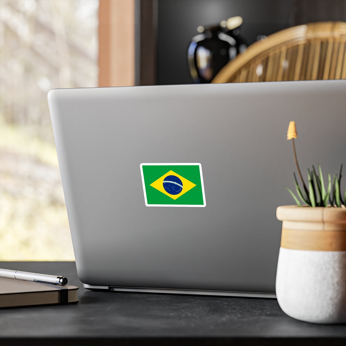 Brazilian Flag, Kiss-Cut Vinyl Decals