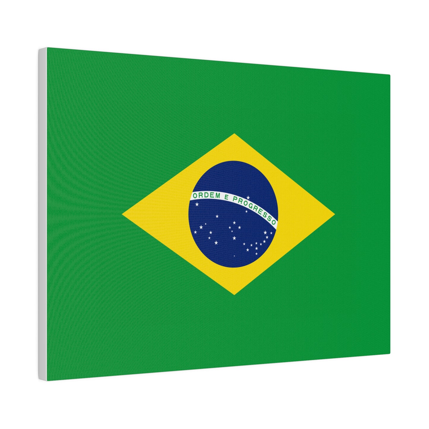 Brazilian Flag Matte Canvas, Stretched, 0.75"