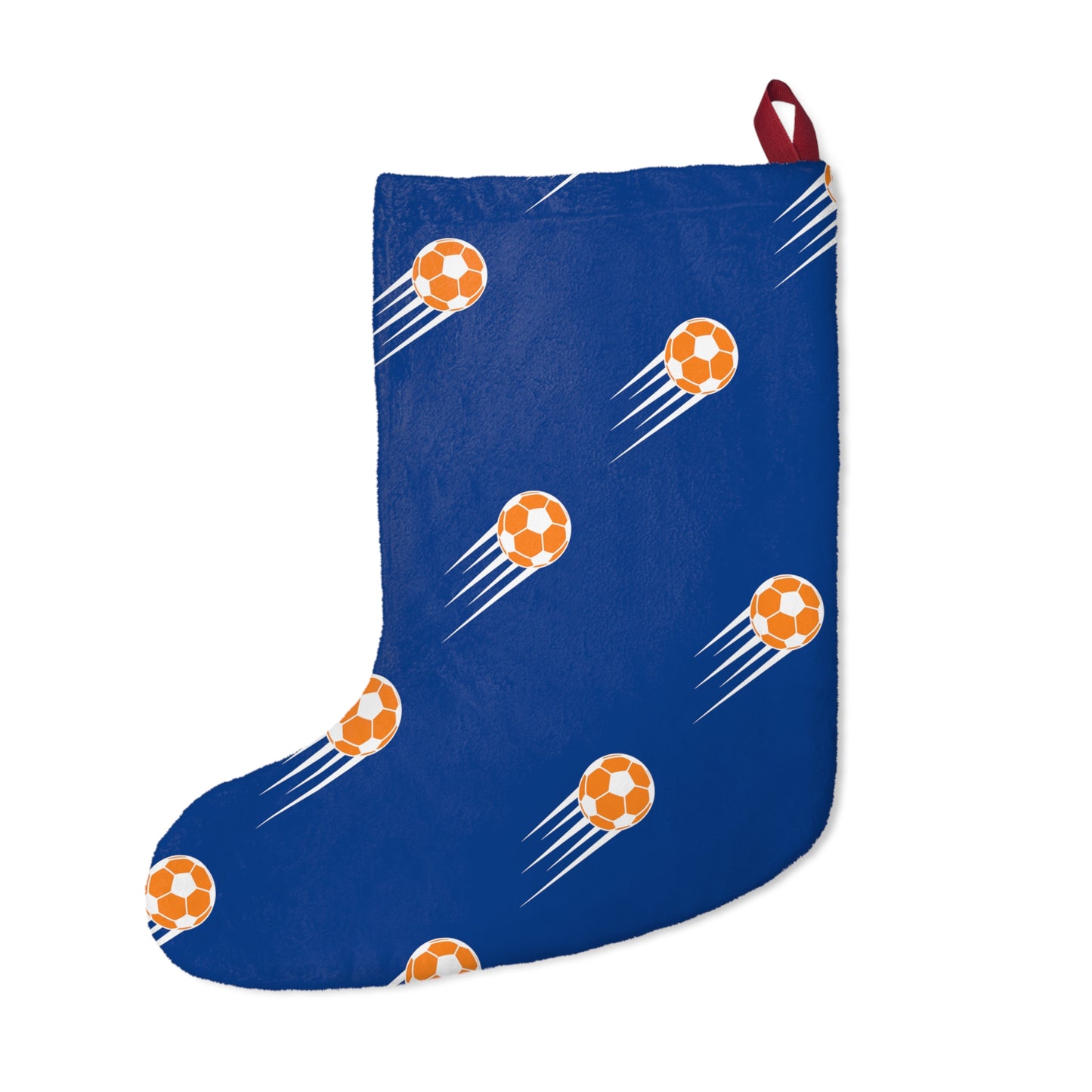 SOCCER Christmas Stockings, Blue and Orange