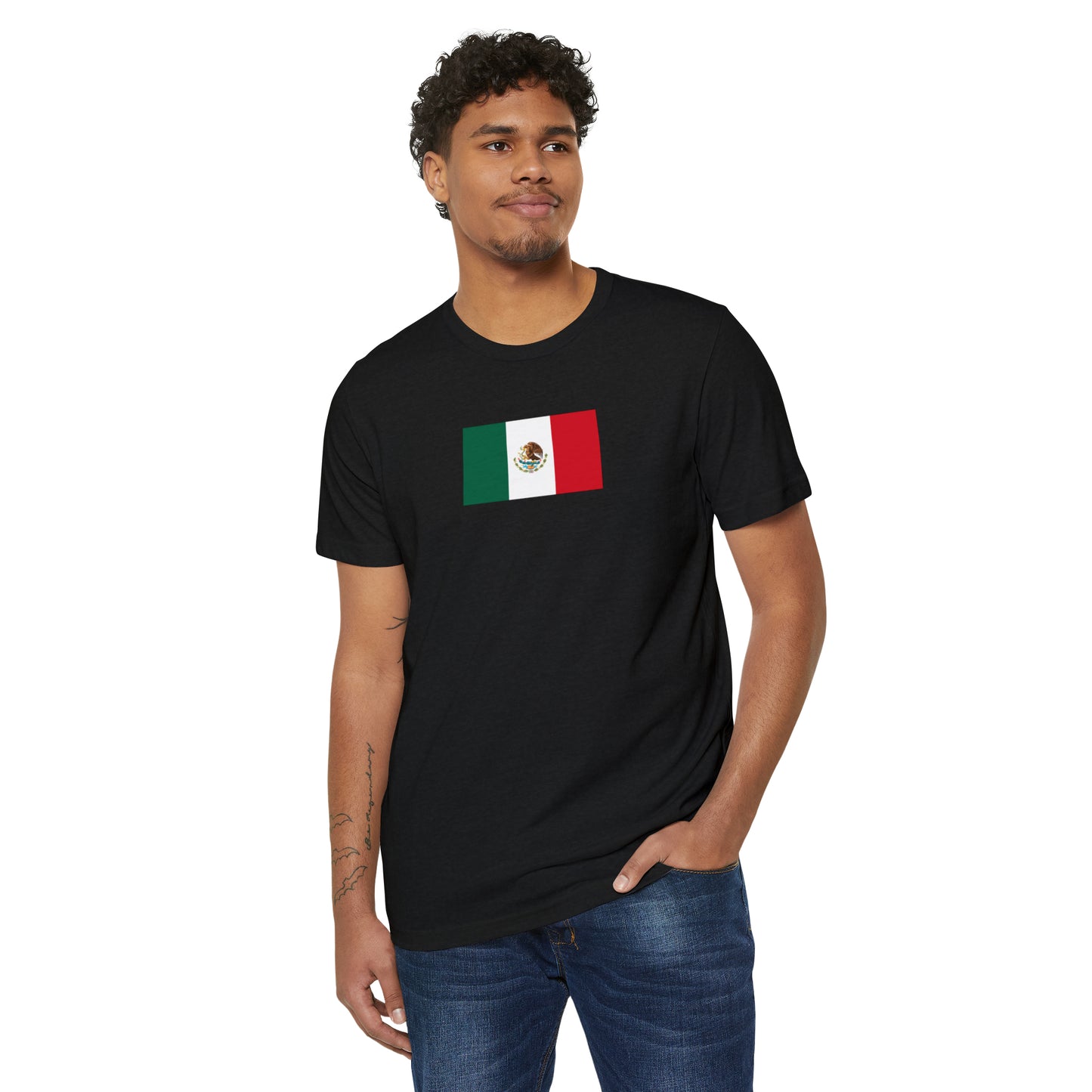 Mexican Flag, Unisex Recycled Organic T-Shirt