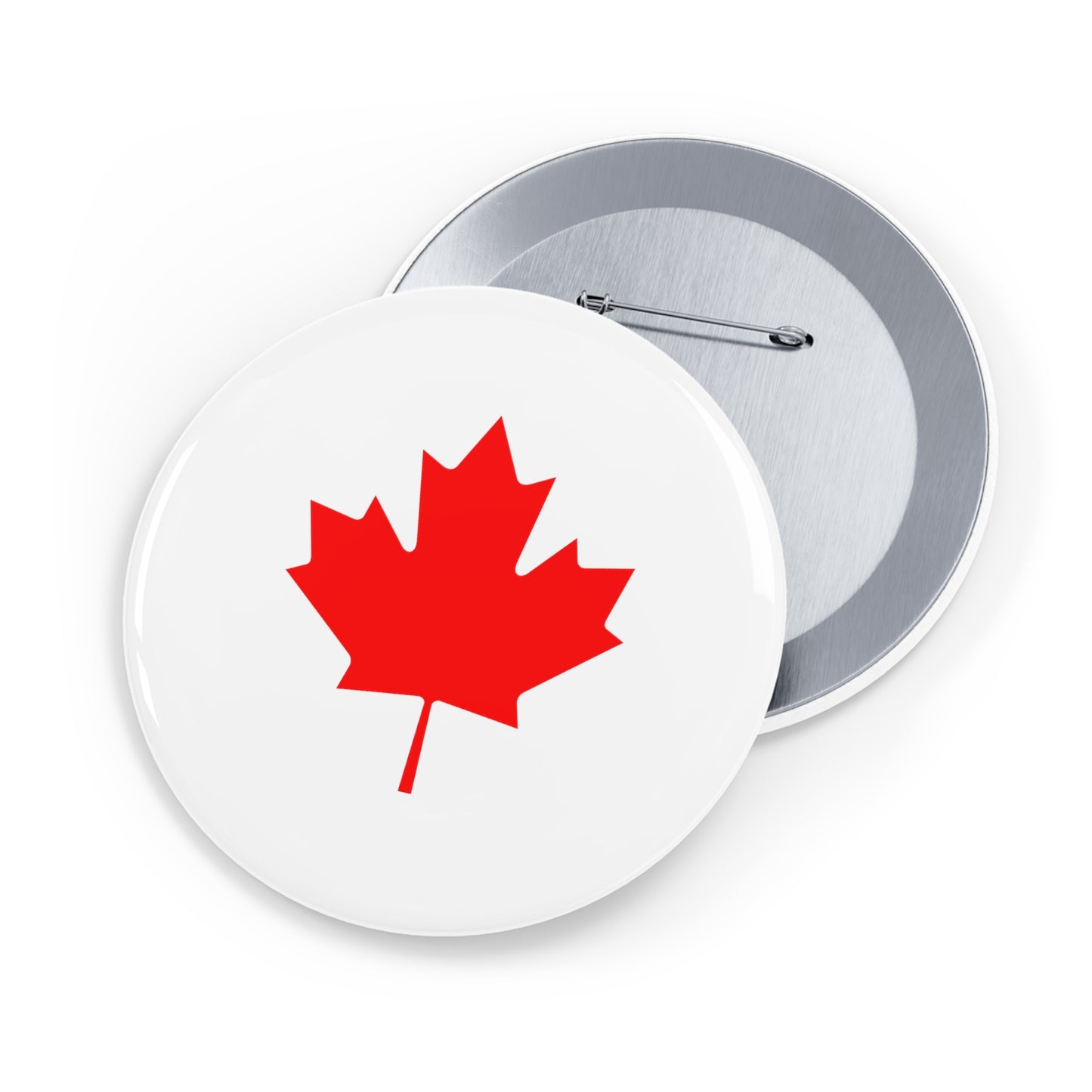 Canadian Maple Leaf Round Pin