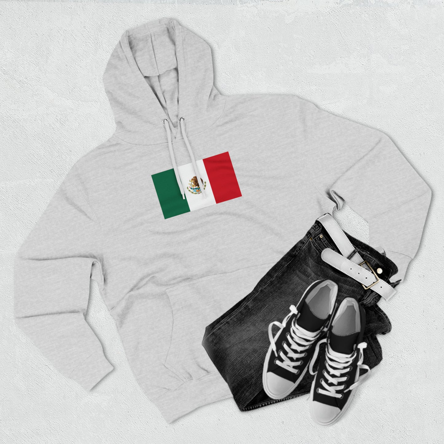 Mexican Flag, Unisex Premium Pullover Hoodie