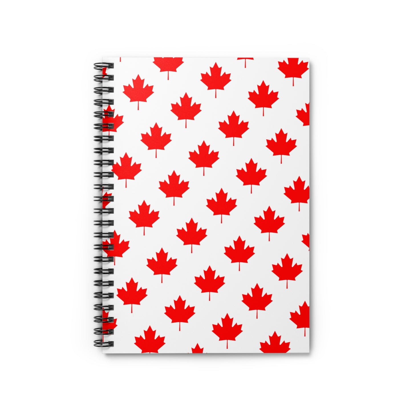 Canadian Maple Leaf, Spiral Notebook, Ruled Line