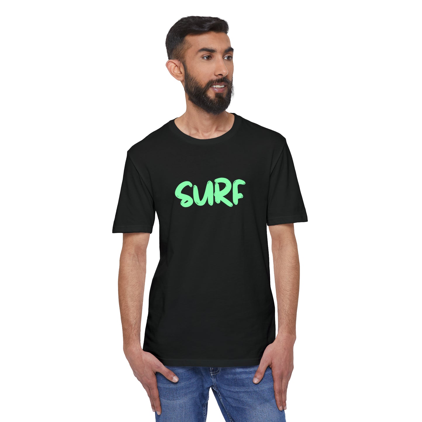 SURF Unisex District® Re-Tee®, Turquoise Script