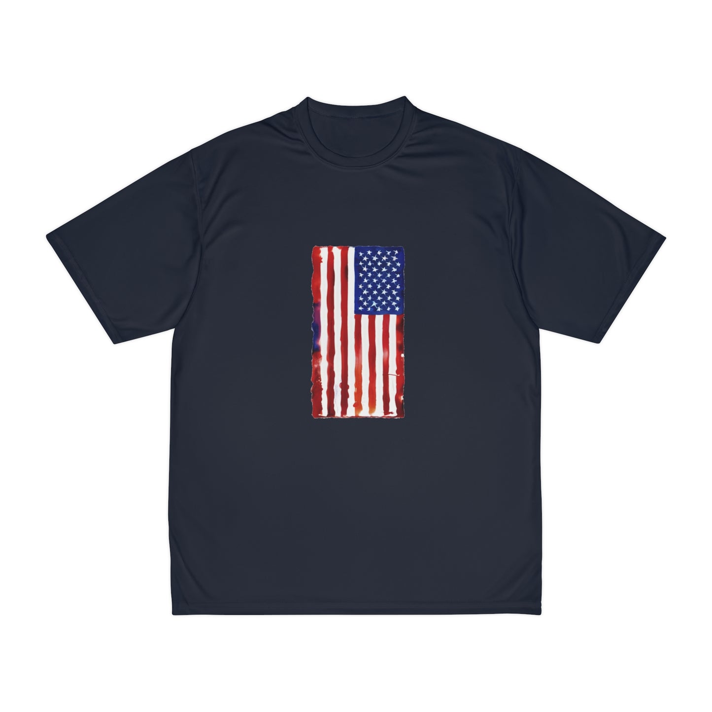 American Flag Watercolor, Men's Performance T-Shirt