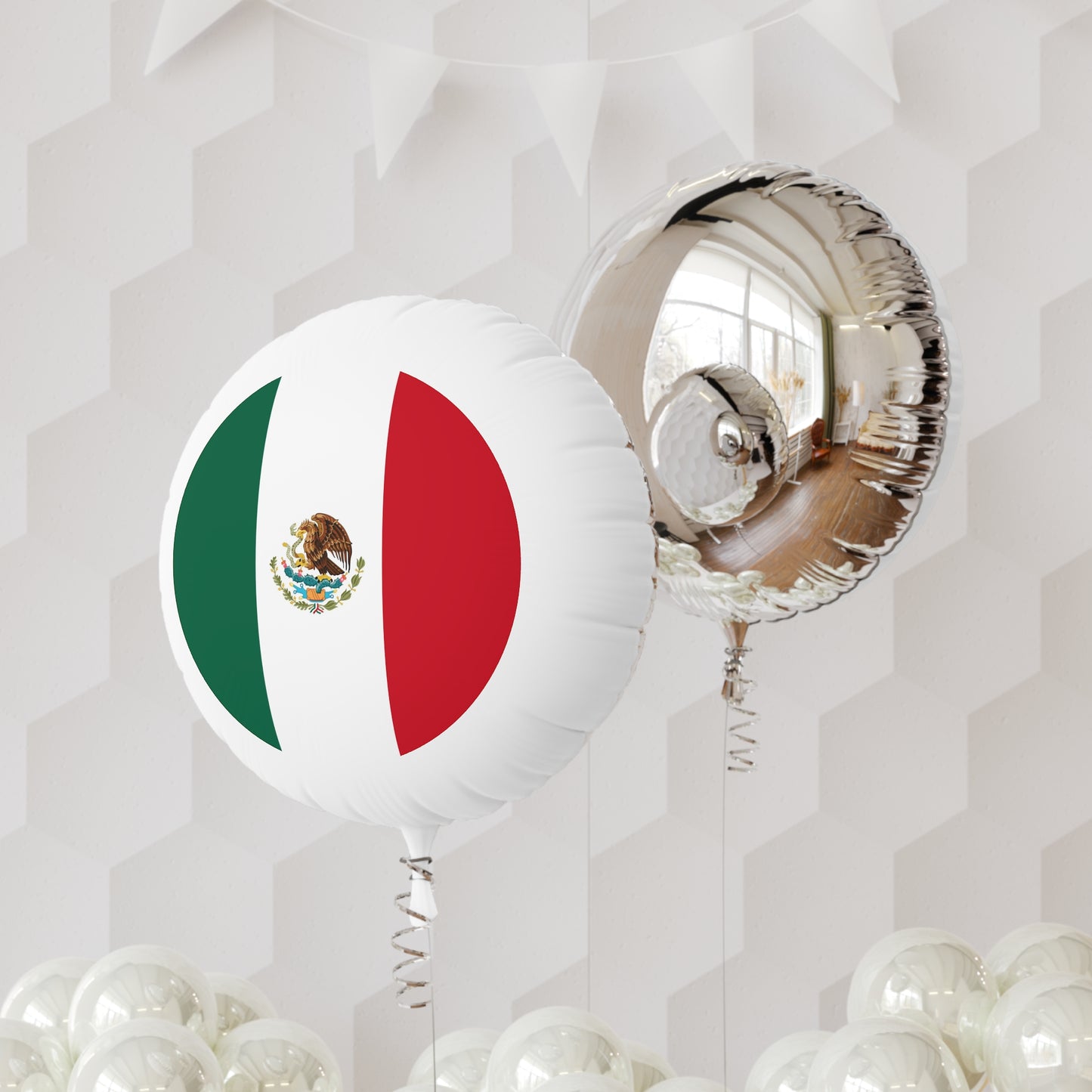 Mexican Flag Mylar Helium Balloon