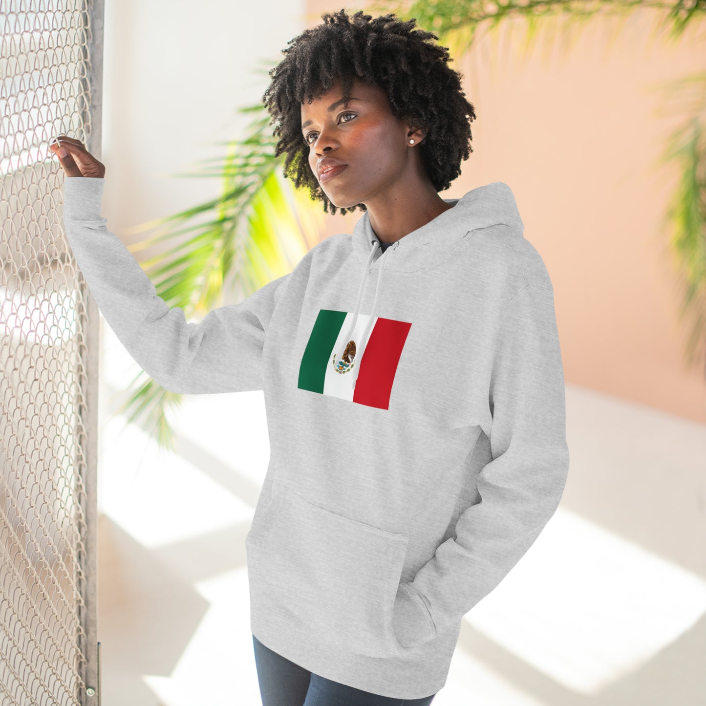 Mexican Flag, Unisex Premium Pullover Hoodie