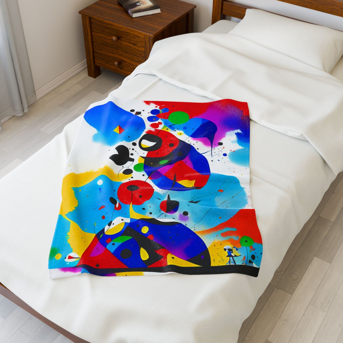 Velveteen Plush Blanket, Inspired by Miro