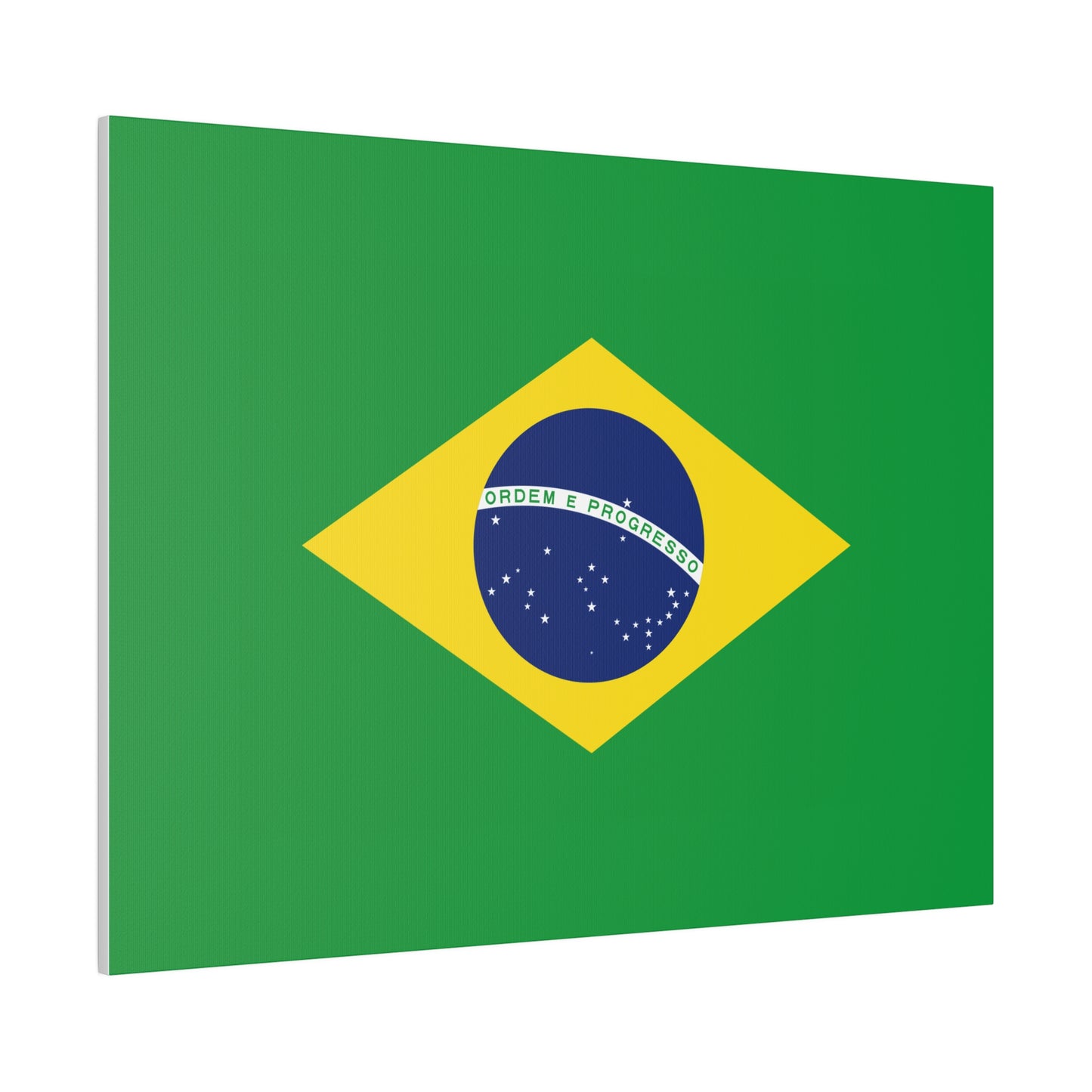 Brazilian Flag Matte Canvas, Stretched, 0.75"