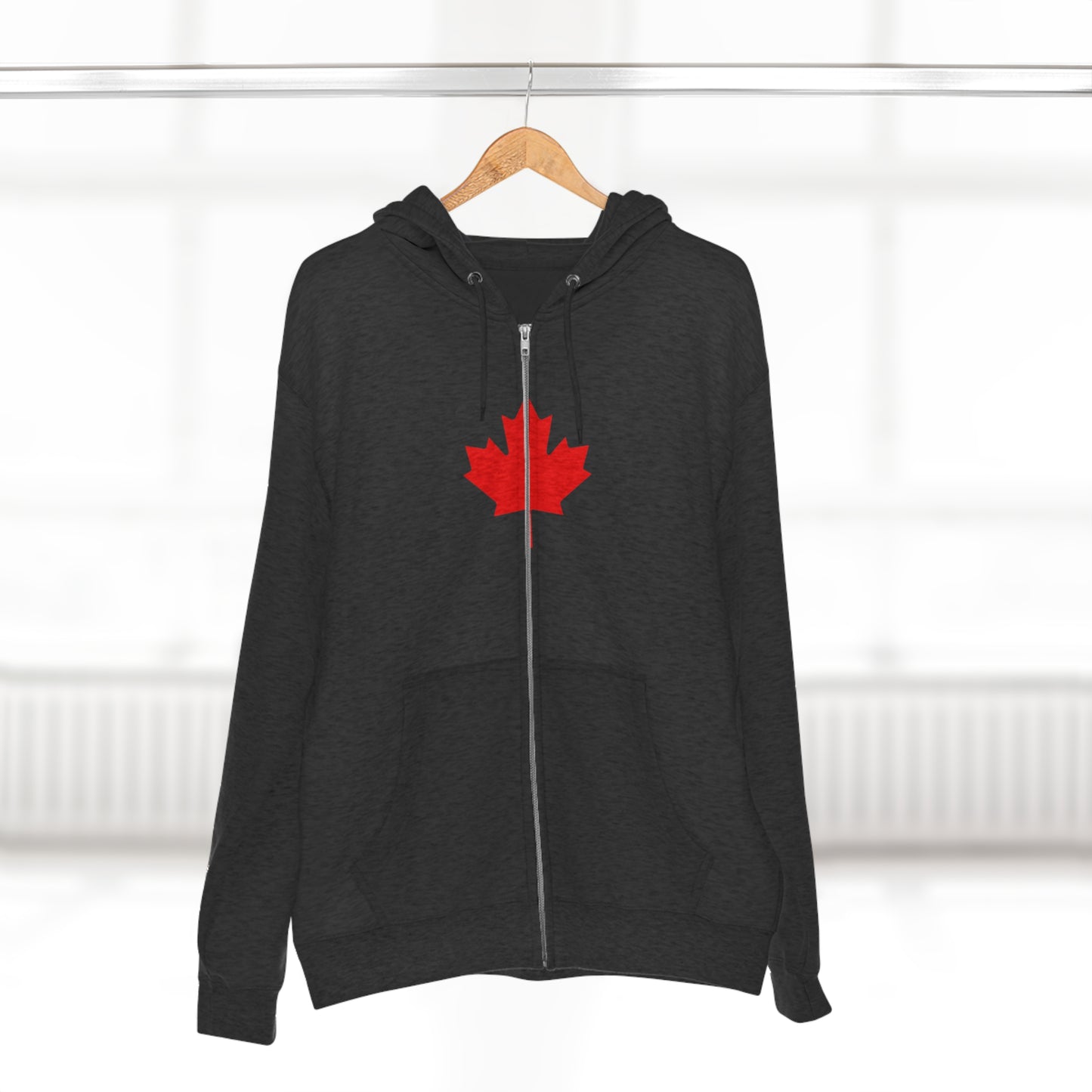 Canadian Maple Leaf, Unisex Premium Full Zip Hoodie