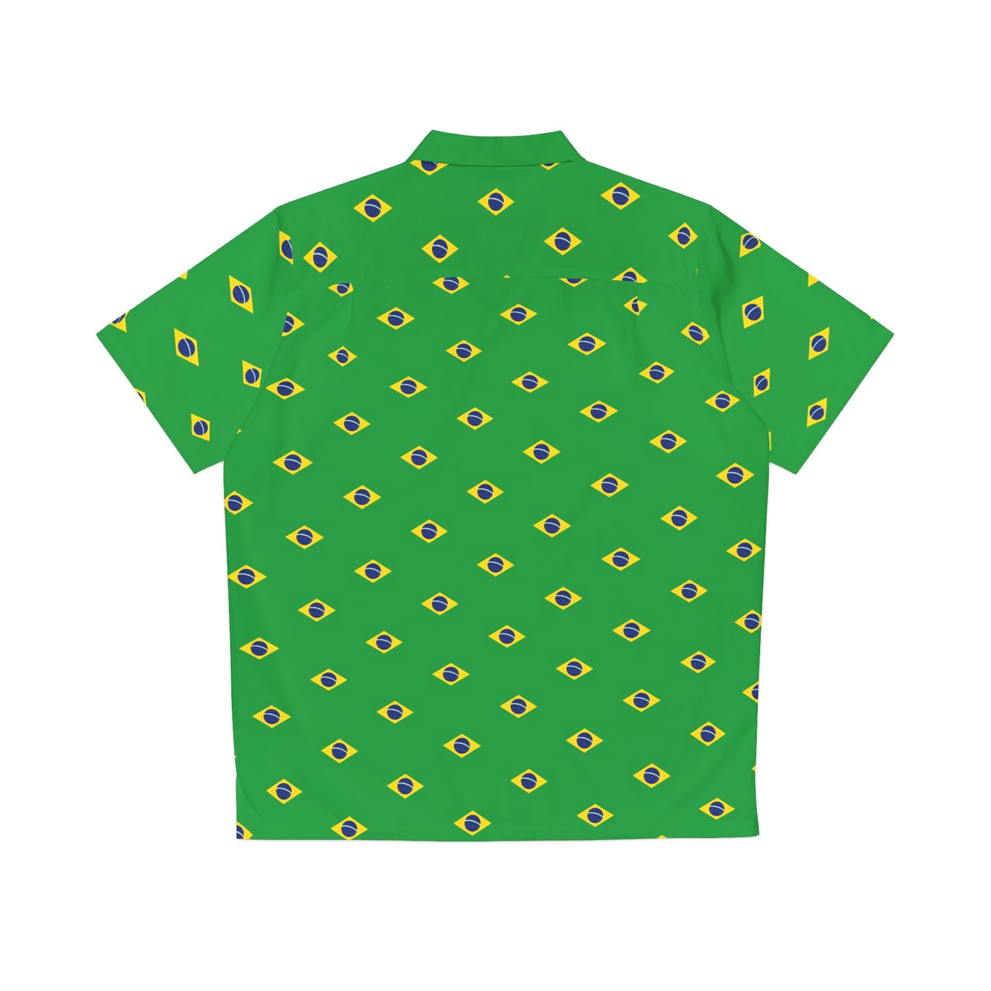 Men's Hawaiian Shirt, Brazilian Flag
